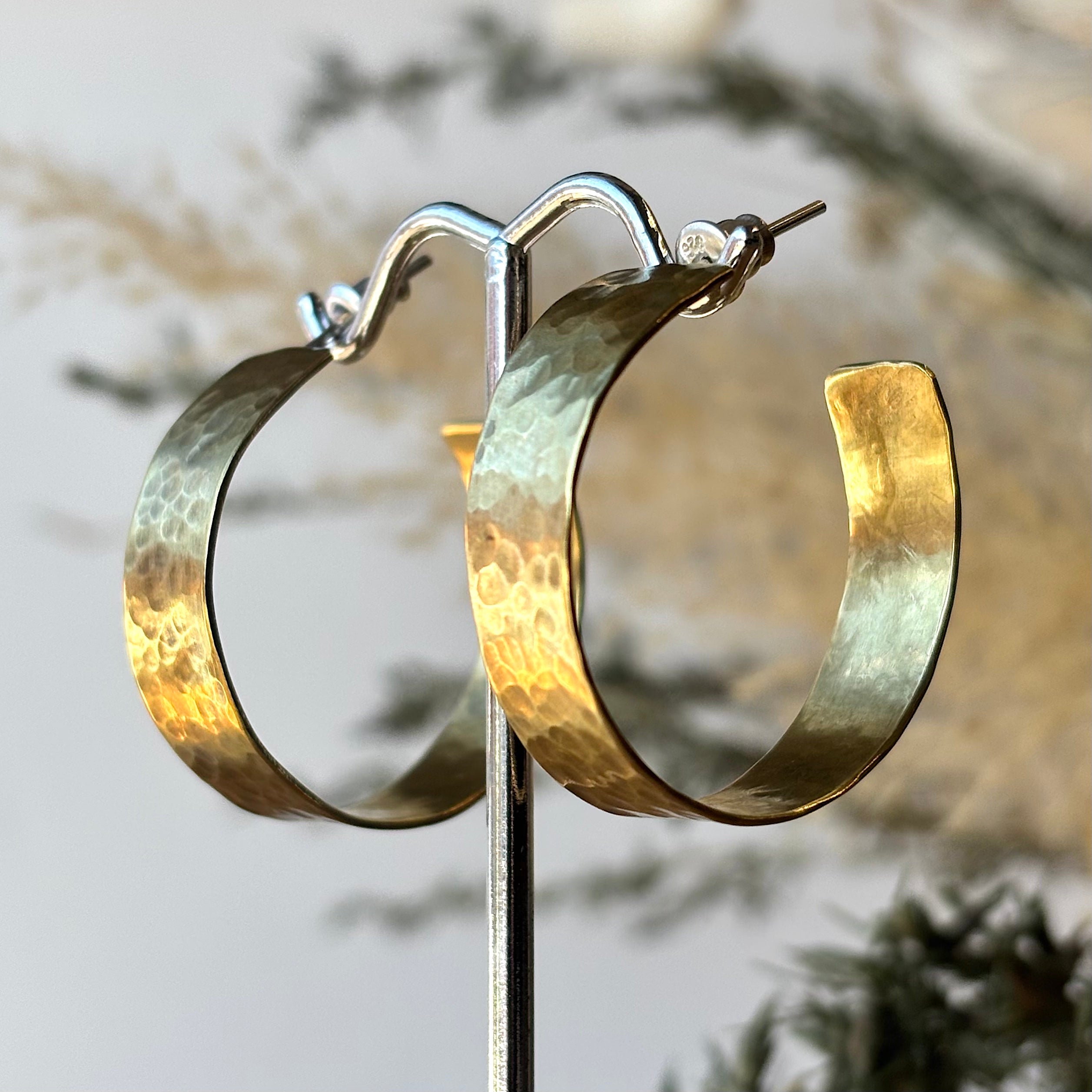 Galili Ellis, Hammered Small Brass Hoops