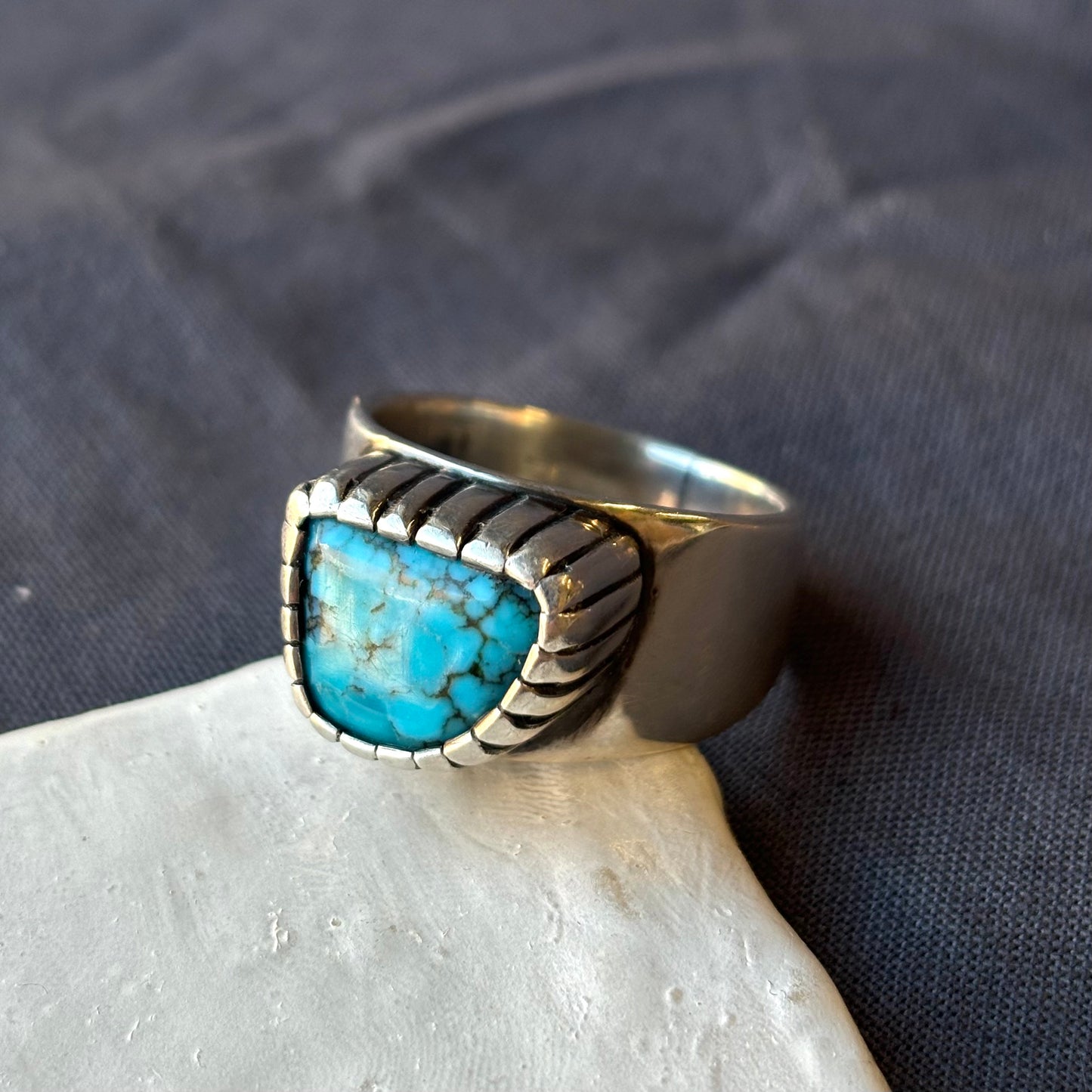 Galili Ellis, Castellated Bezel Turquoise Ring