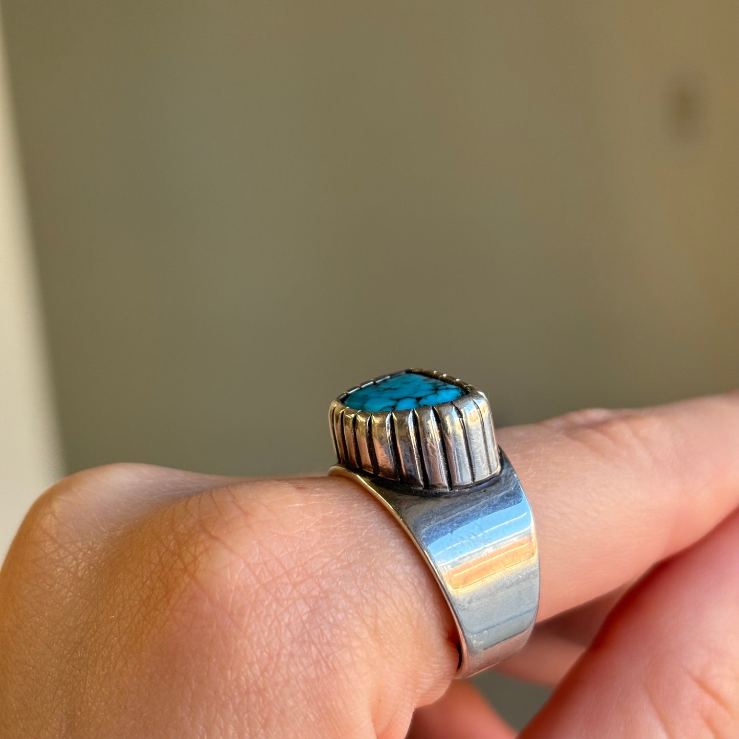 Galili Ellis, Castellated Bezel Turquoise Ring