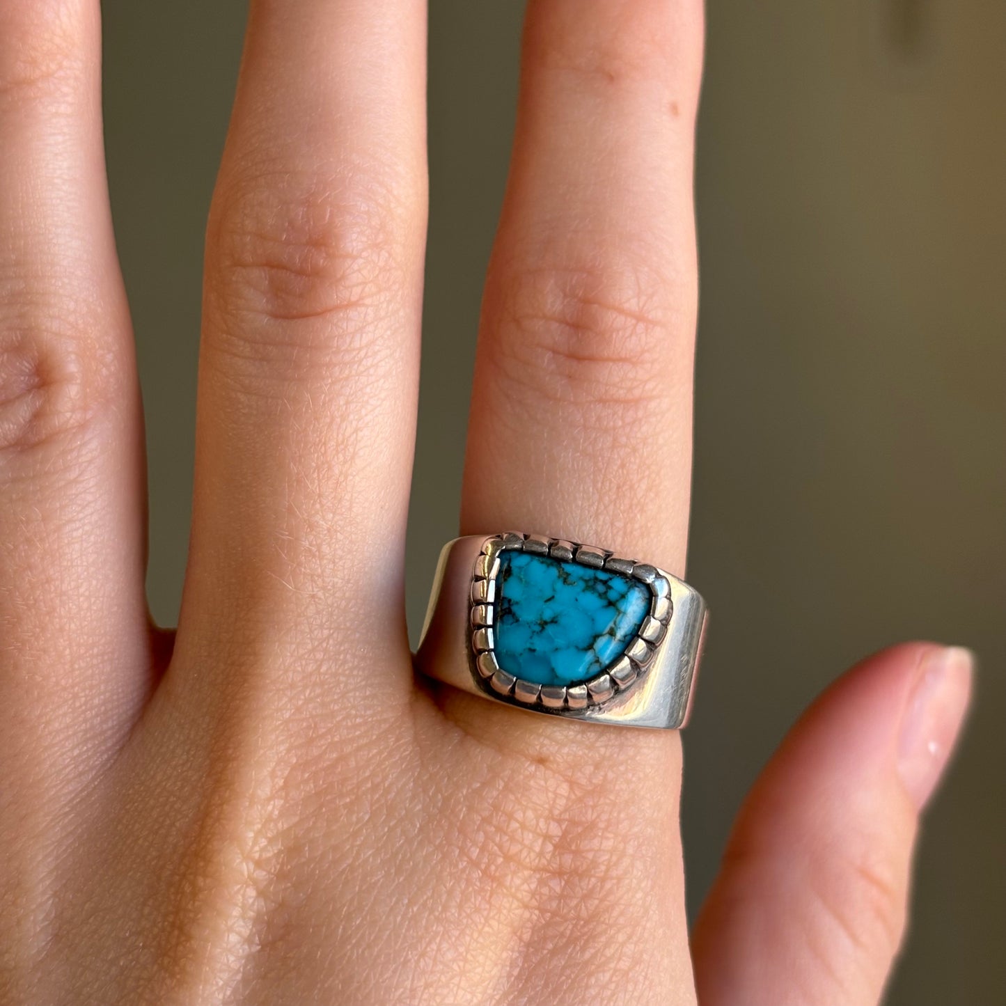 Galili Ellis, Castellated Bezel Turquoise Ring