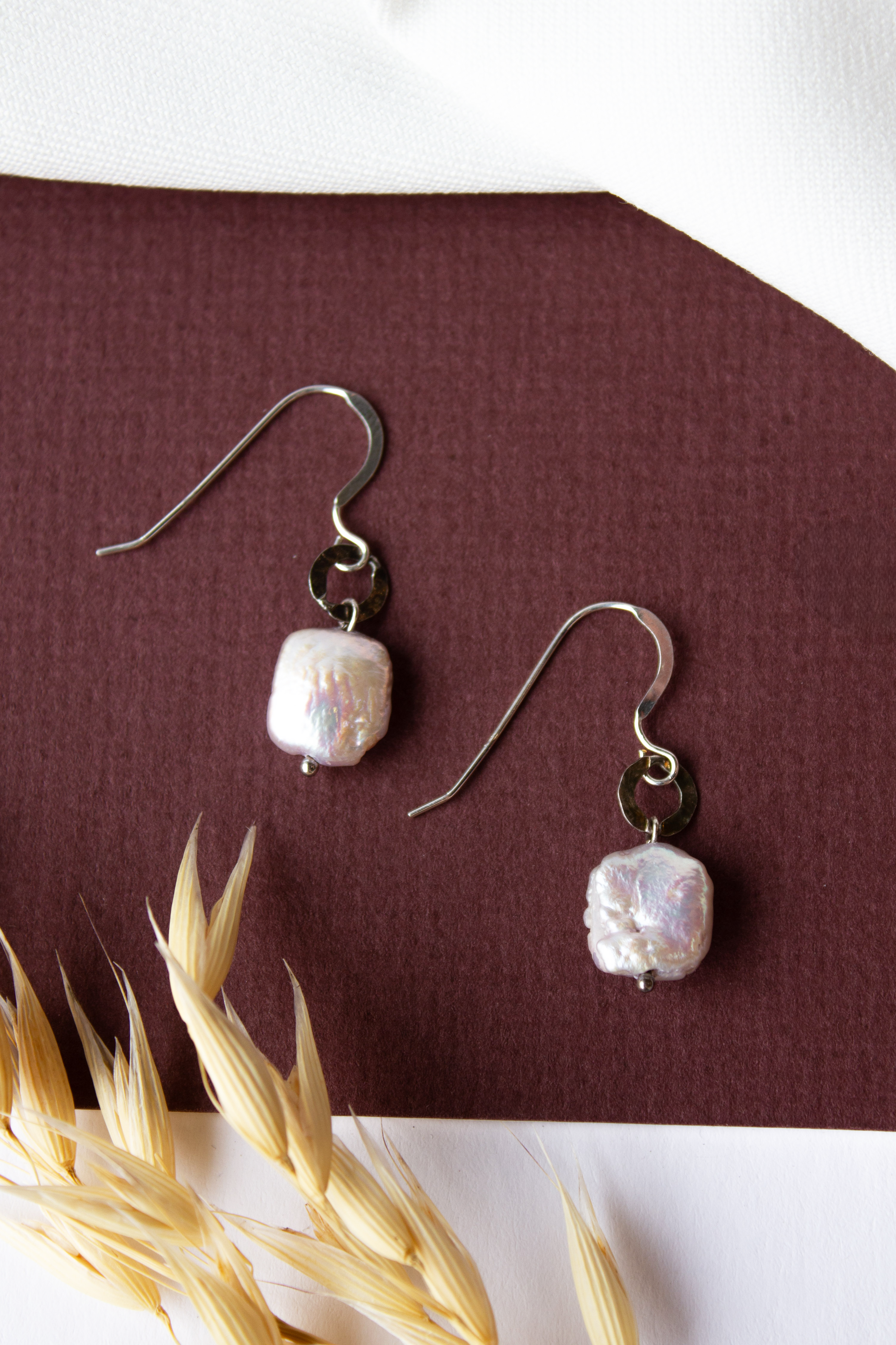 Brenda Wong, Chiclet Pearl Earrings-1