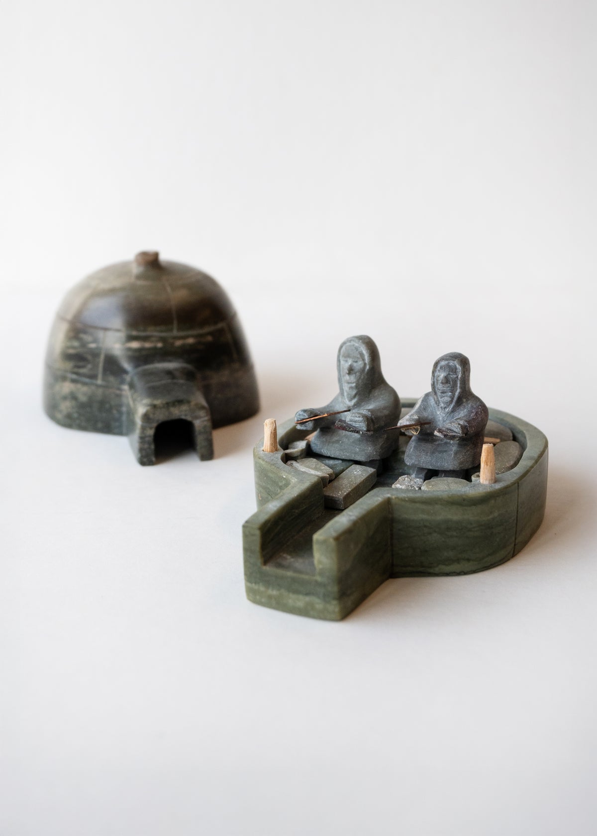 Family Inside Igloo, John Ohokak (Inuit, Kugluktuk)-1