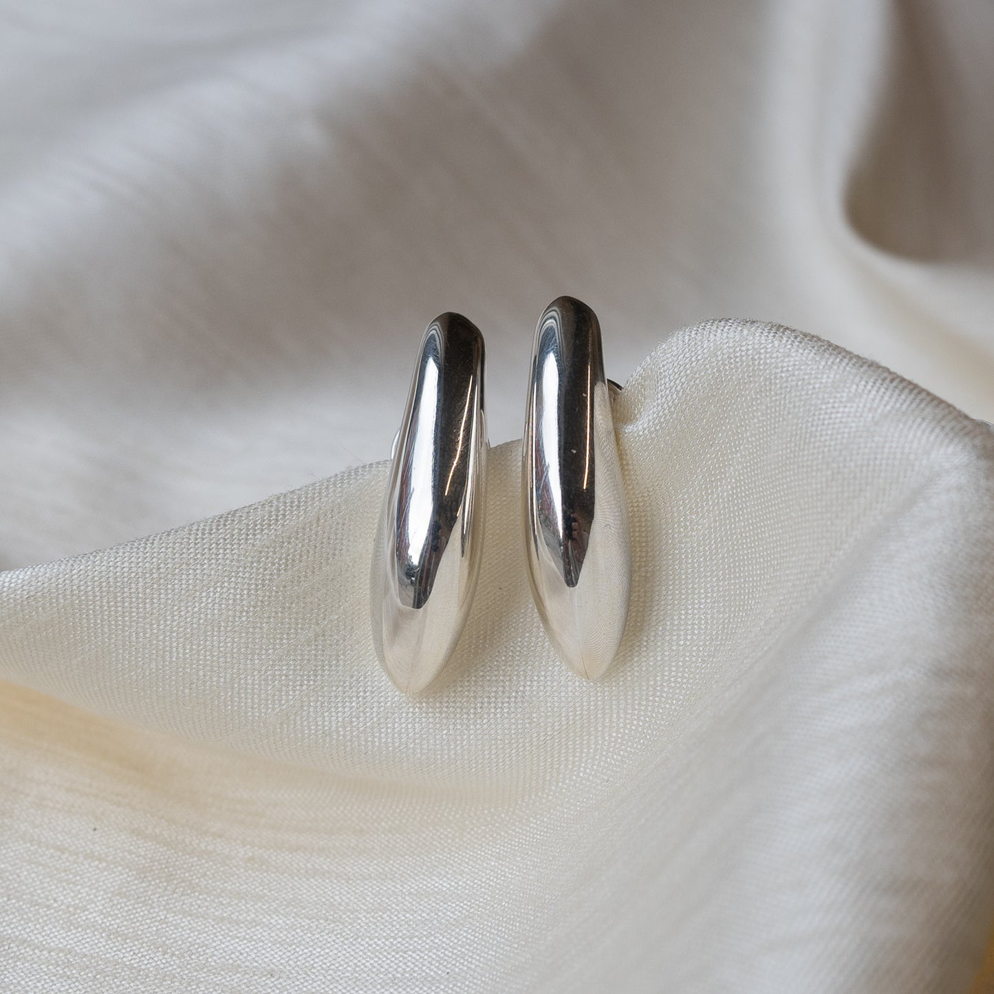 Alexandra Temple, Silver Drop Earrings