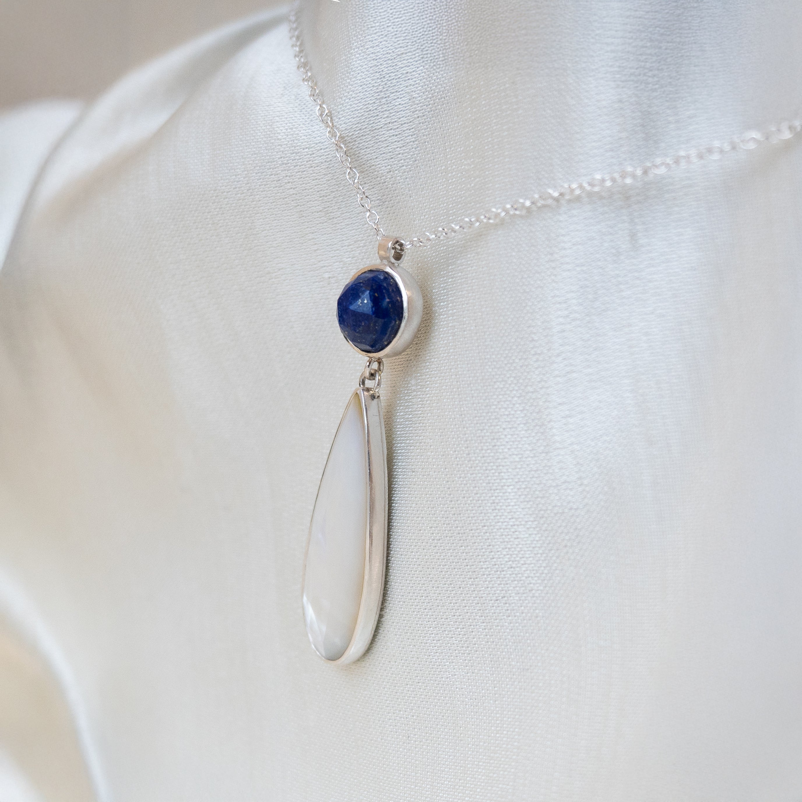 Andrea Mueller, Lapis Lazuli and Mother of Pearl Necklace