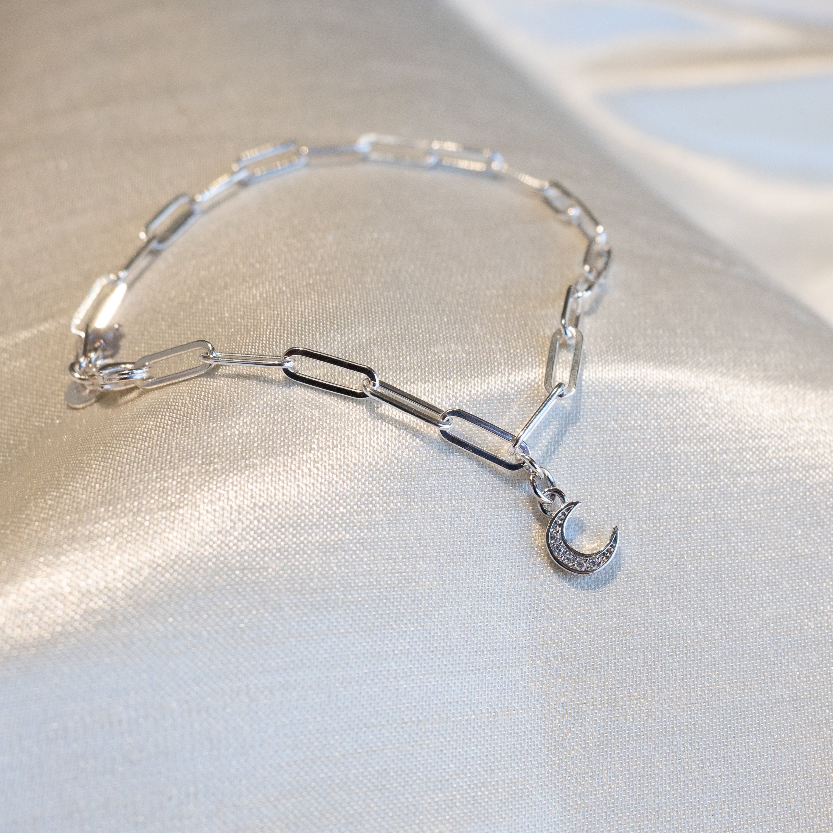 Hailey Jane, Sterling Silver Paperclip Chain Bracelet-1