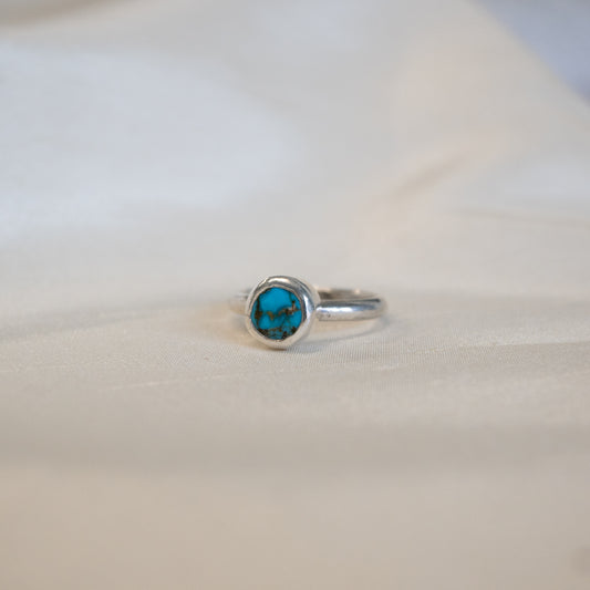 Galili Ellis, Round Turquoise and Silver Ring