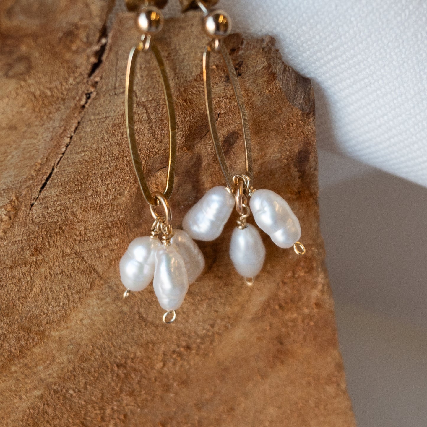Brenda Wong, Seed Pearl Bouquet Earrings