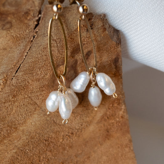 Brenda Wong, Seed Pearl Bouquet Earrings