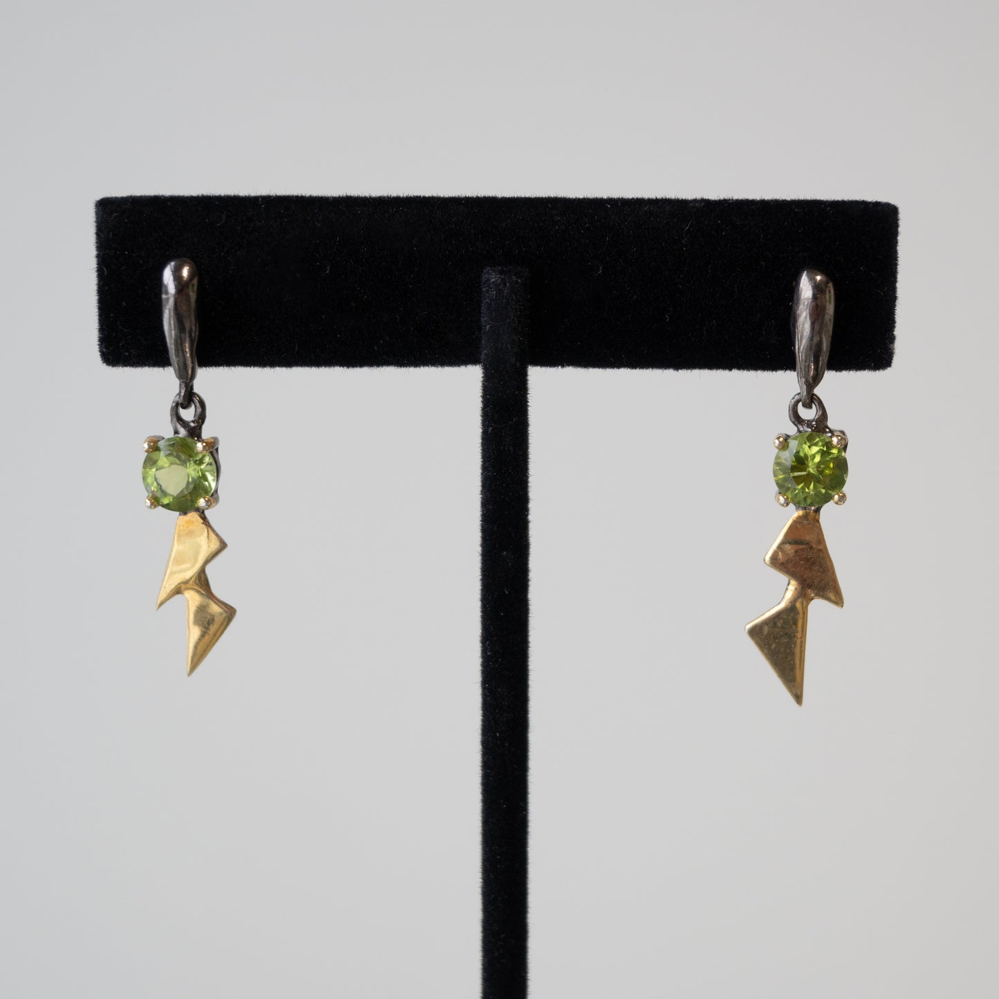 Out Designs, Peridot Bolt Earrings