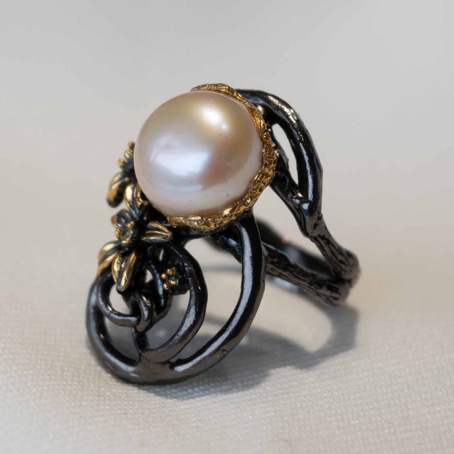 Out Designs, Floral Pearl Ring