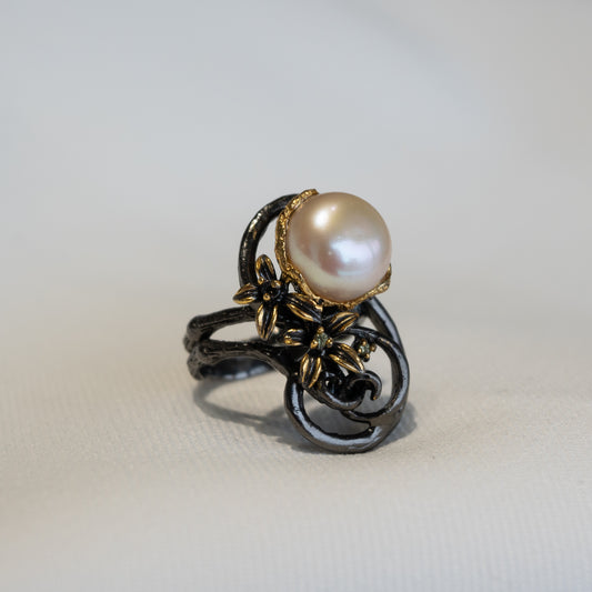 Out Designs, Floral Pearl Ring