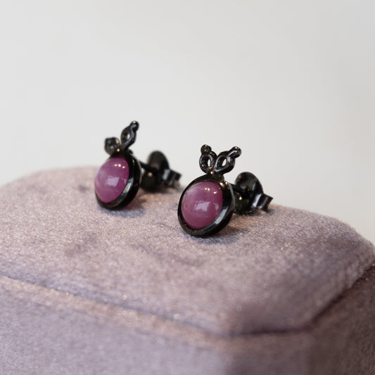 Out Designs, Star Fire Ruby Earrings