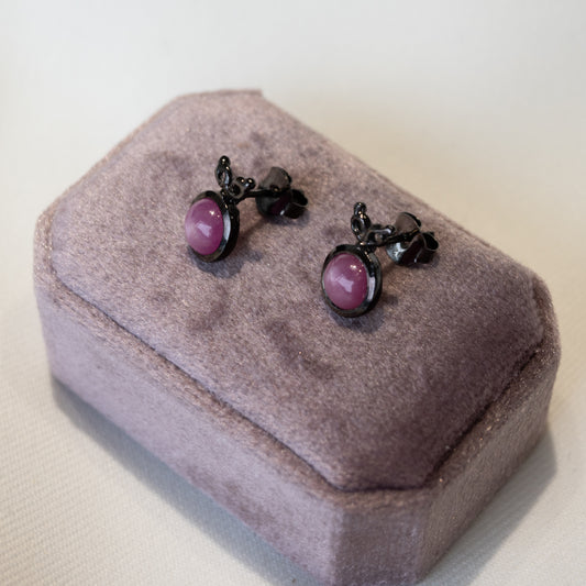 Out Designs, Star Fire Ruby Earrings