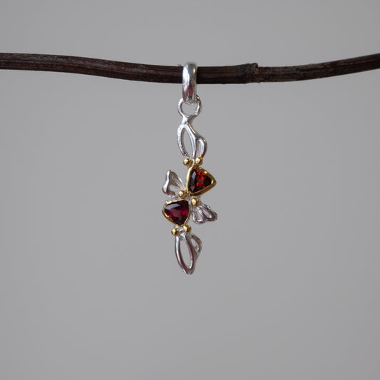Out Designs, Garnet Bow Pendant