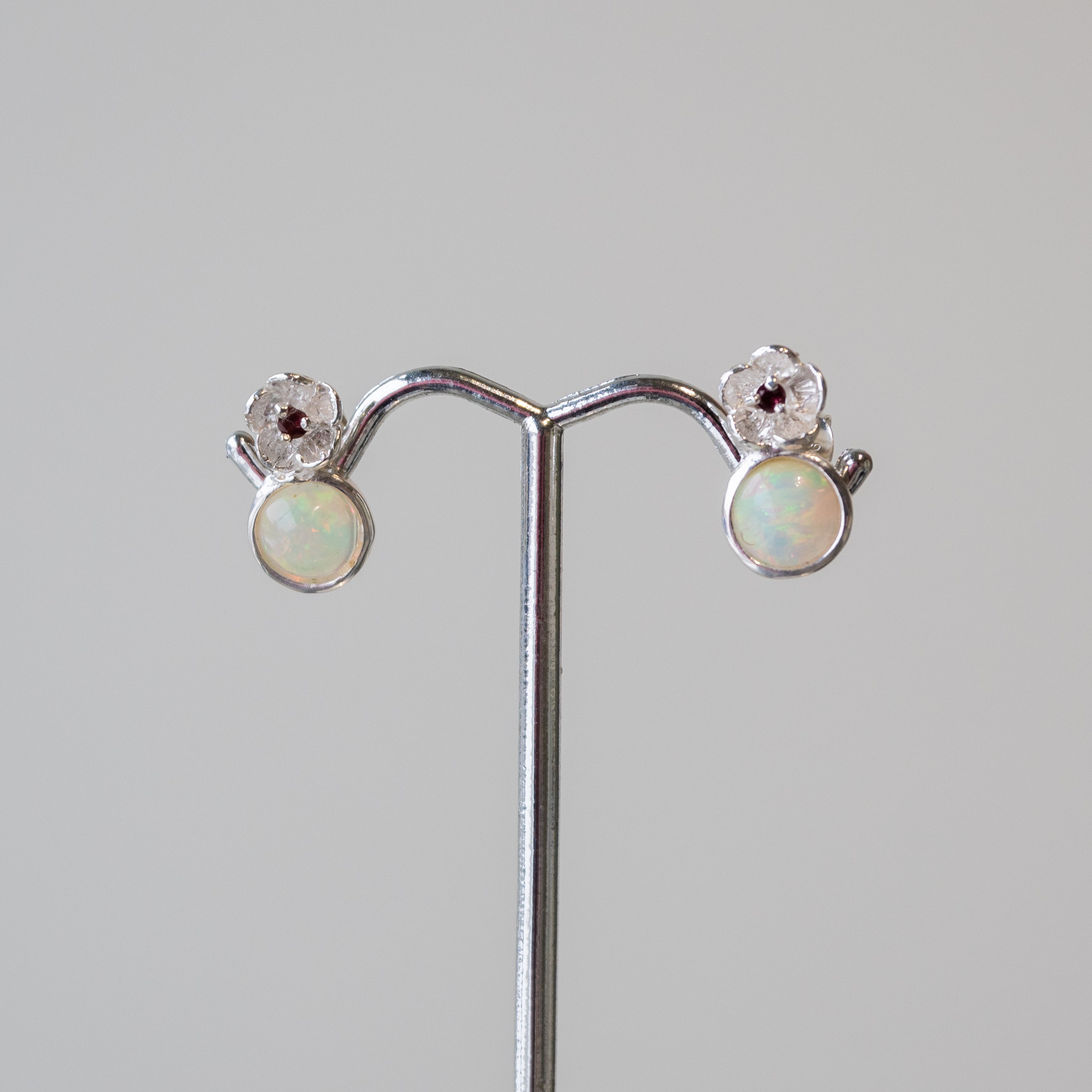 Out Designs, Opal Flower Earrings