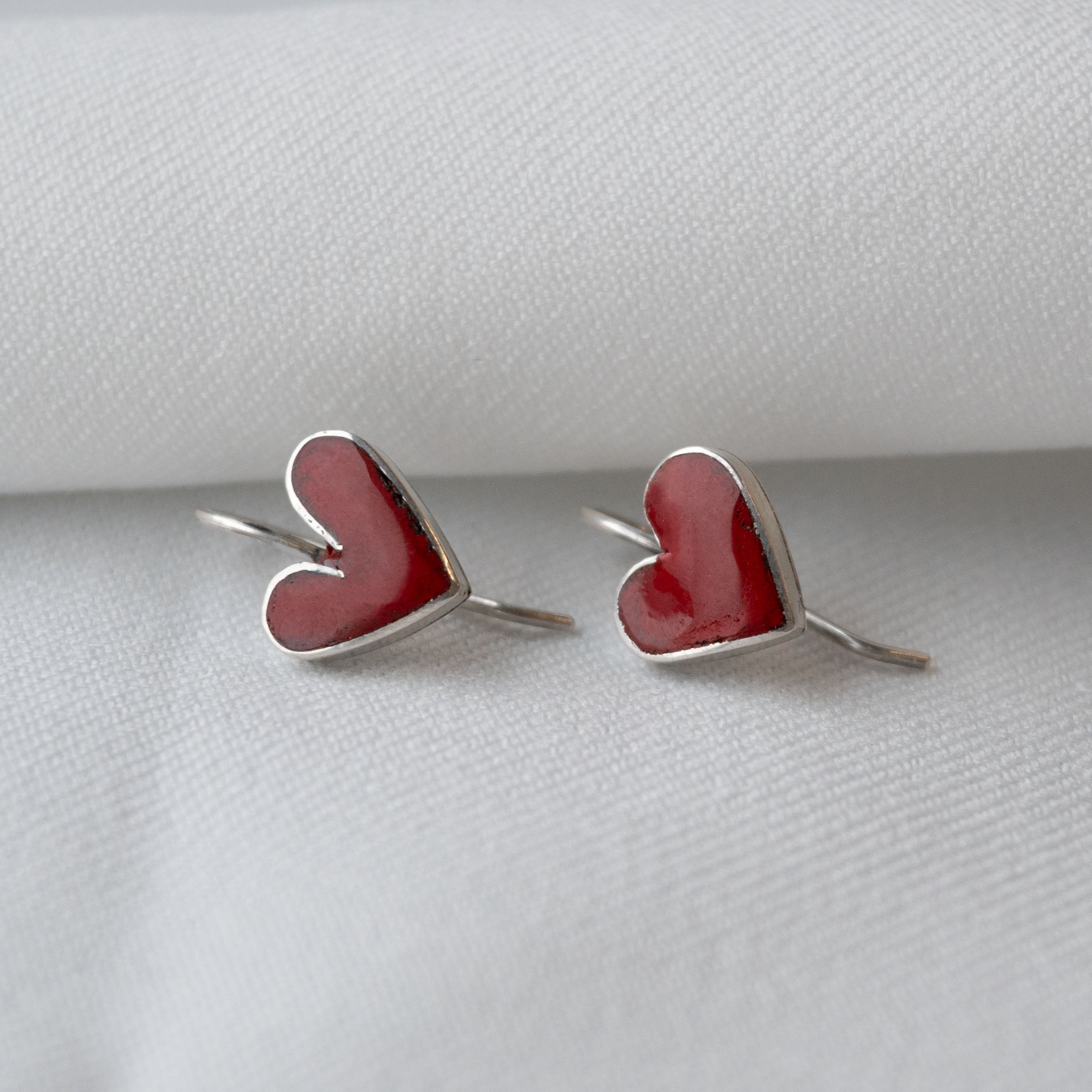 Galili Ellis, Enamel Heart Earrings-3