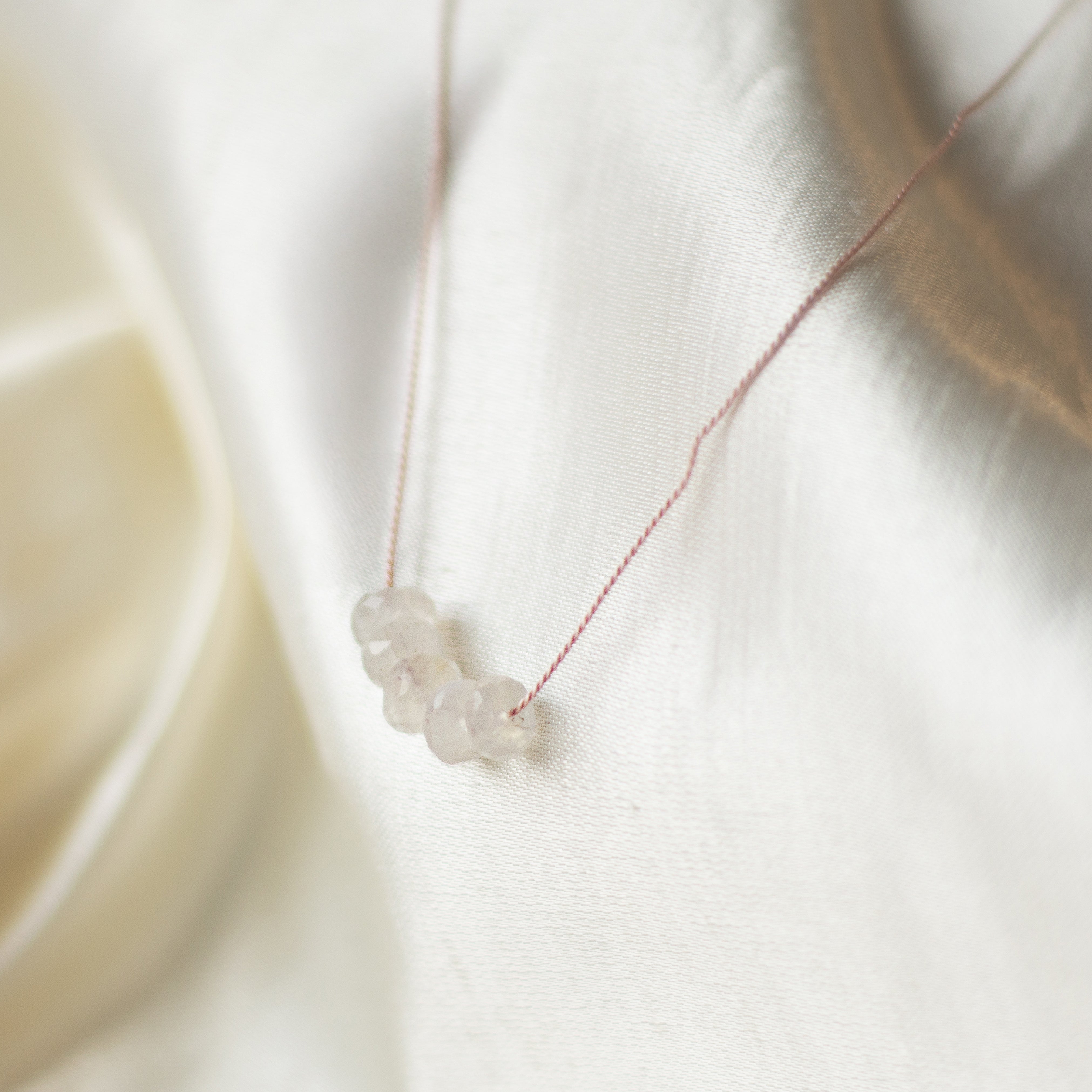 Kathryn Rebecca, Gemstones on Silk Cord Necklace