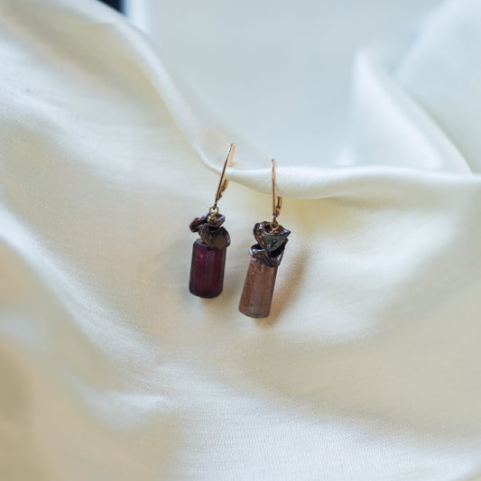 Brenda Wong, Tourmaline and Ruffled Keishi Pearl Earrings