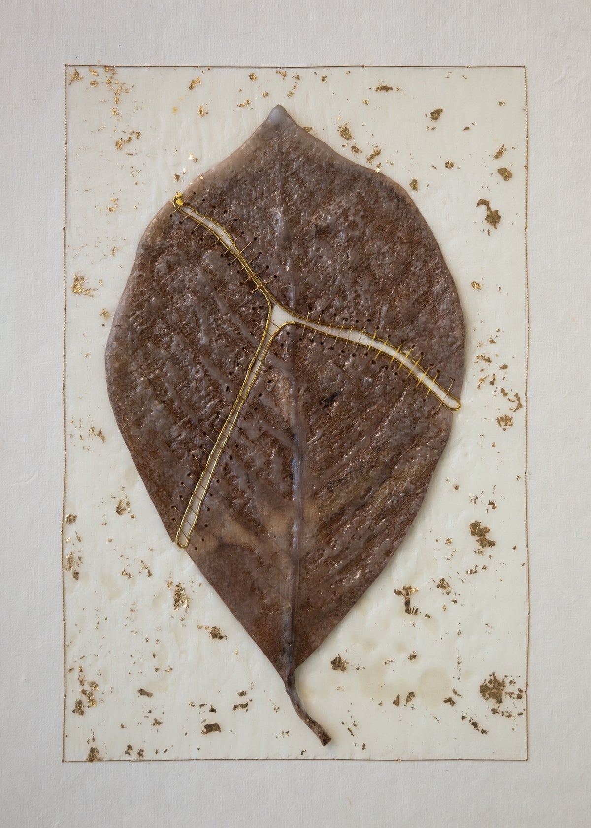 Ava Roth, Kinsugi Magnolia Leaf-3