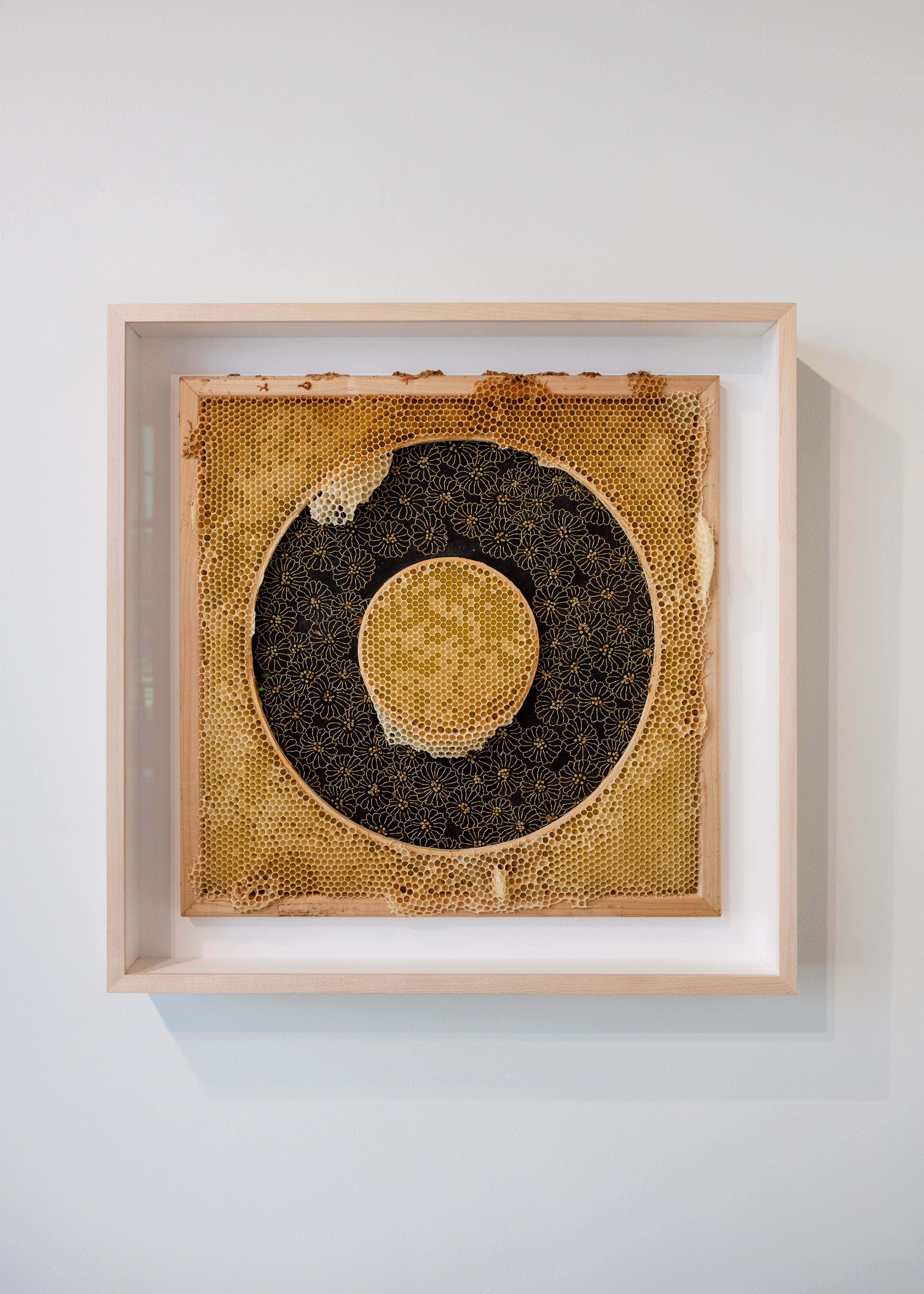 Ava Roth, Gold Flowers, Embroidered-1