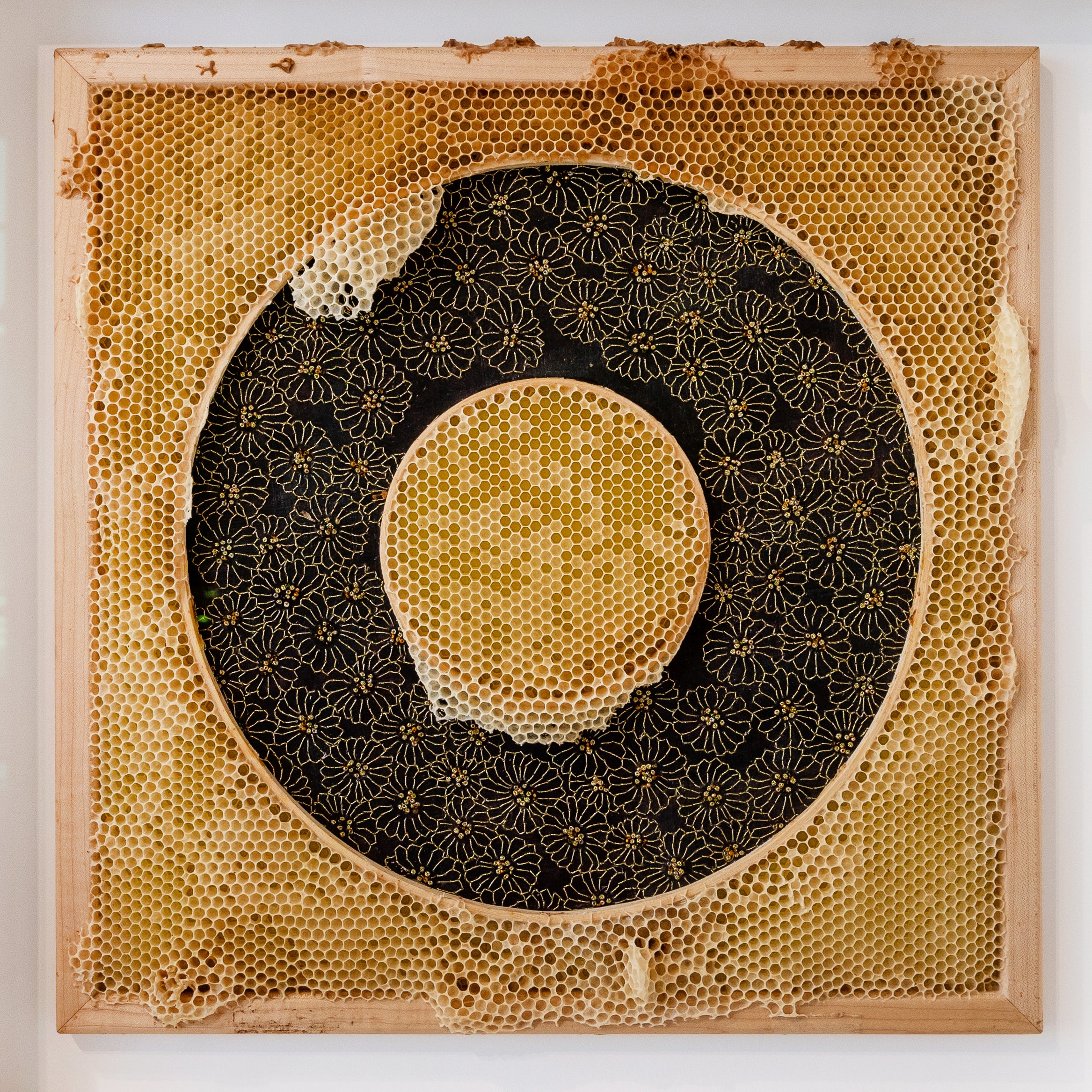 Ava Roth, Gold Flowers, Embroidered-5