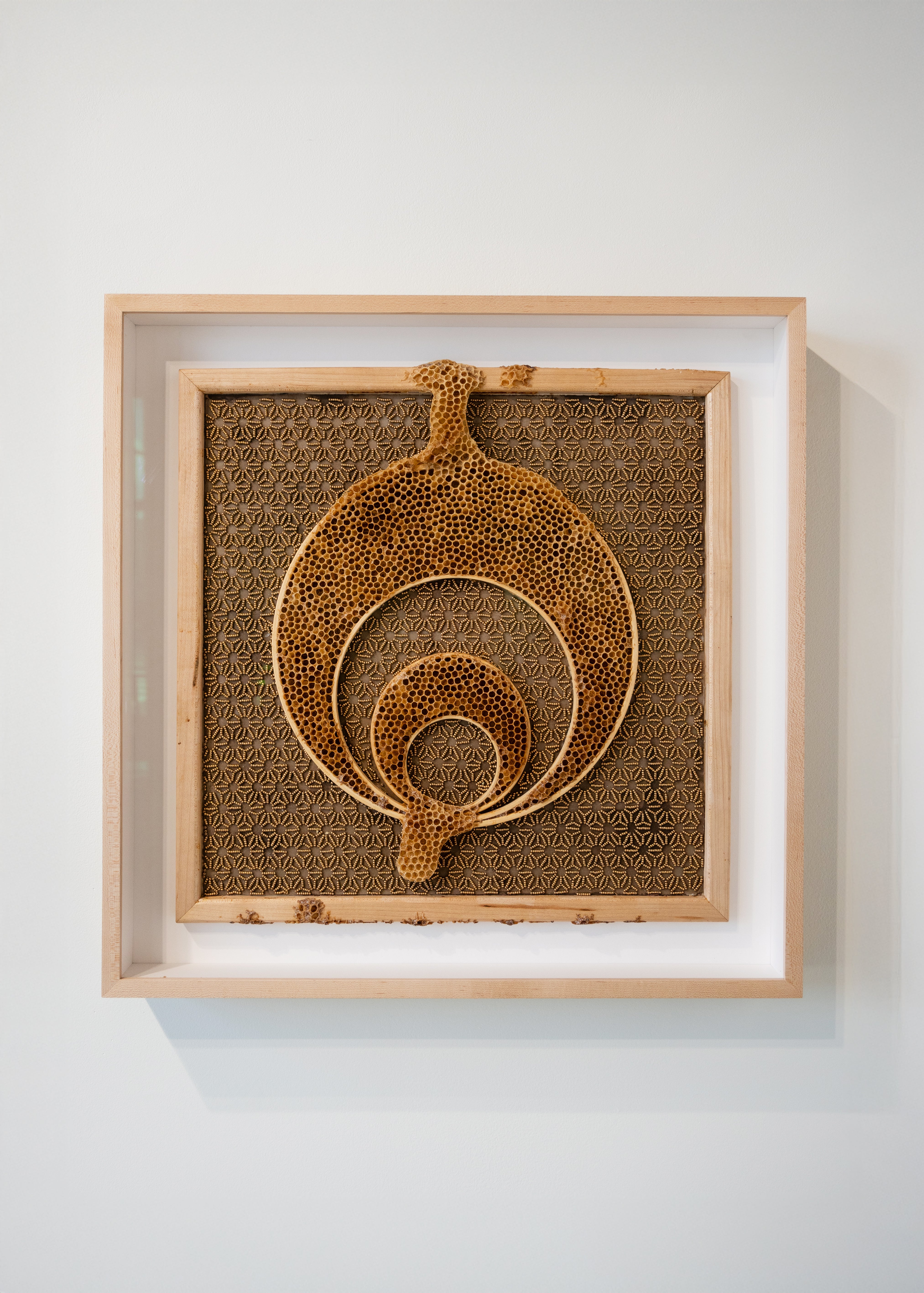 Ava Roth, Beaded Circles, Taupe