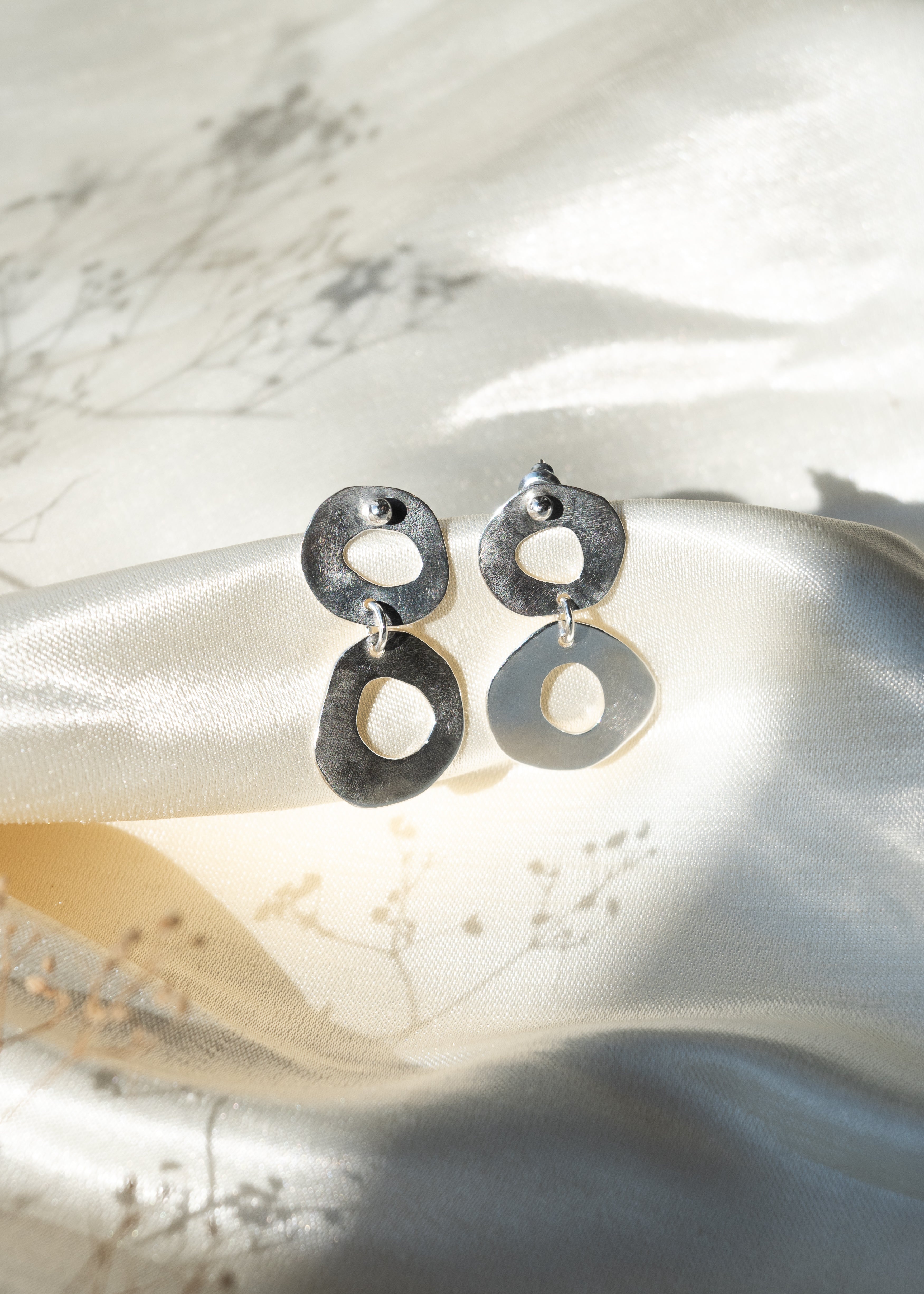Galili Ellis, Polished Closed Shape Earrings-1