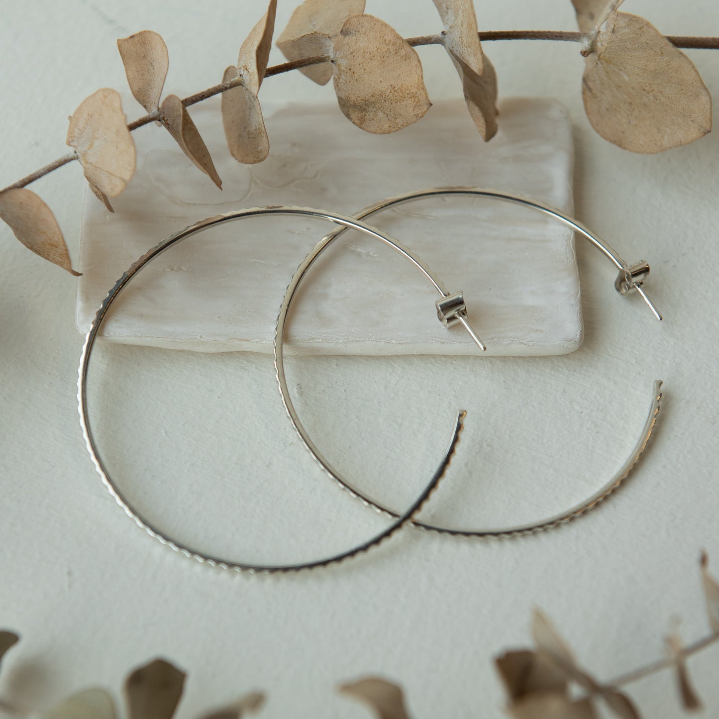 Alexandra Temple, Silver Hammered Hoops