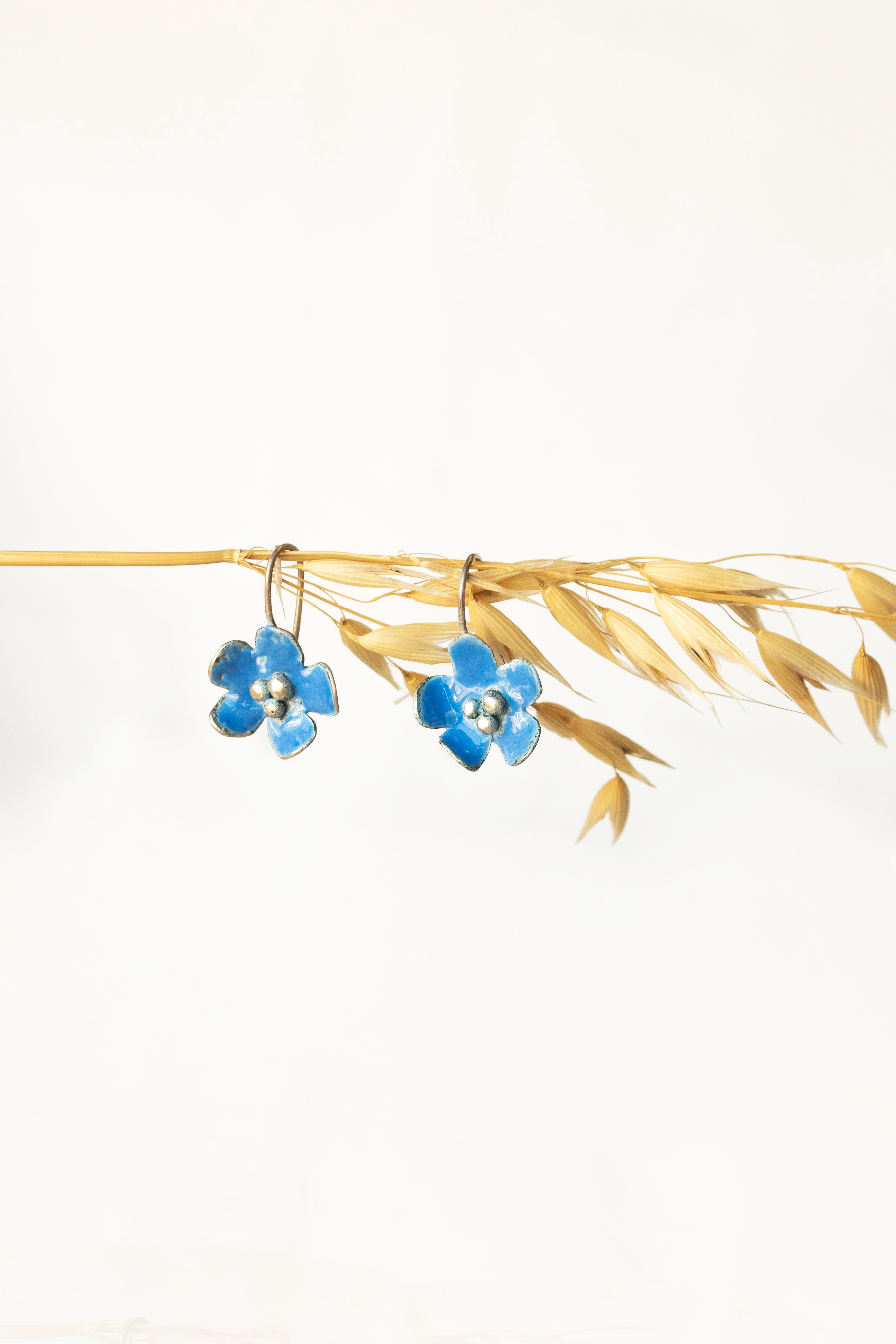 Galili Ellis, Enamel Forget-me-not Earrings-3