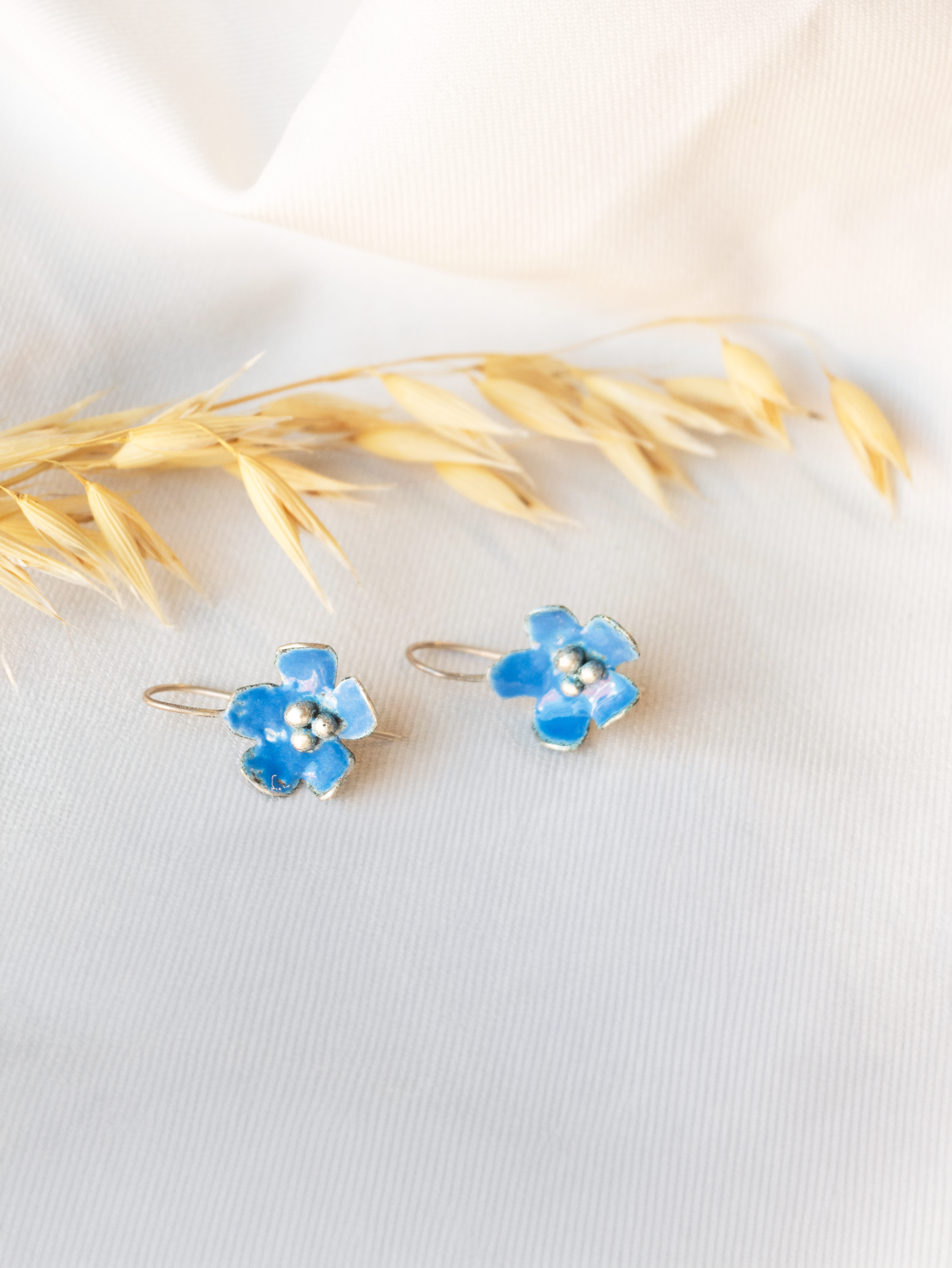 Galili Ellis, Enamel Forget-me-not Earrings-1
