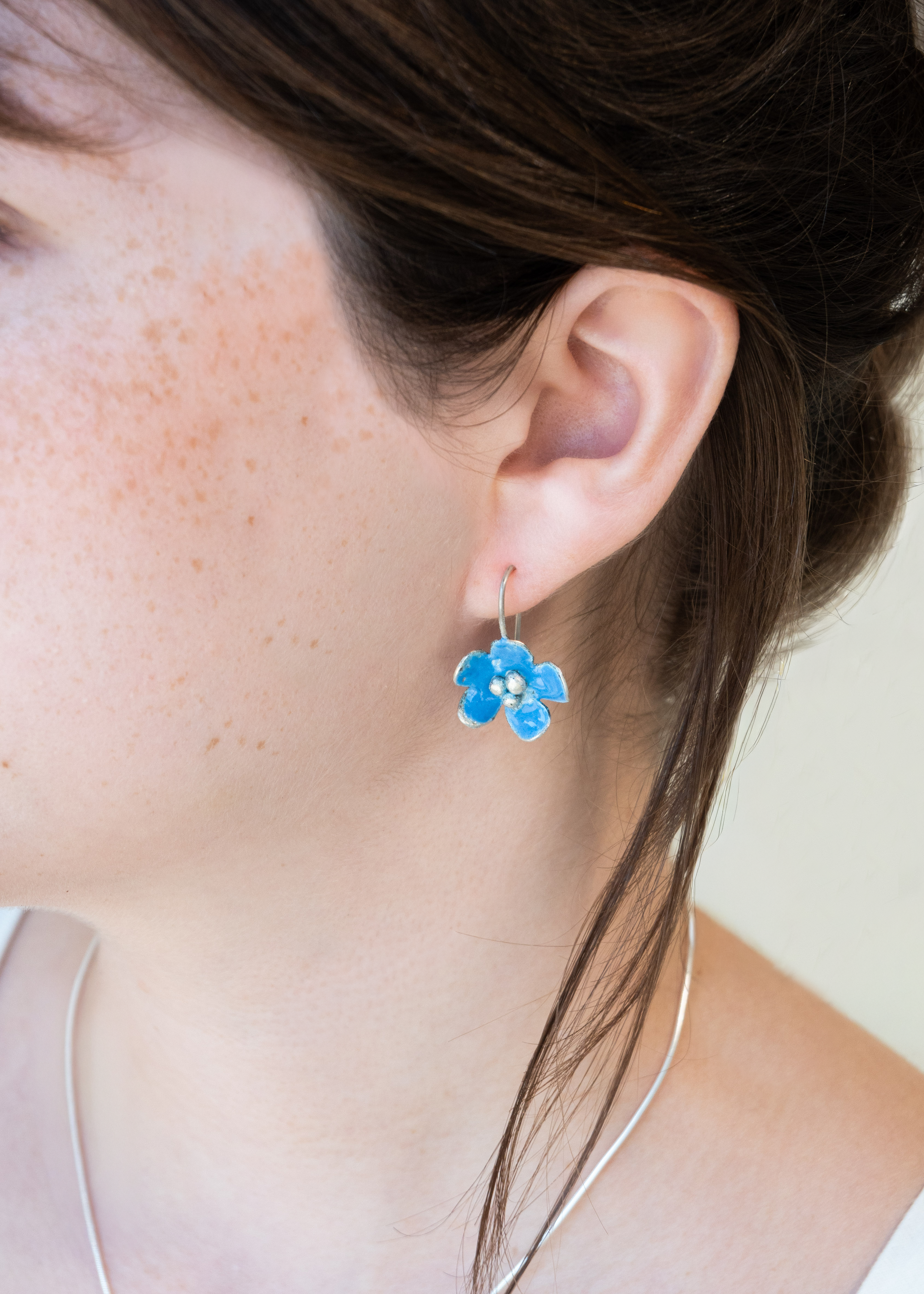 Galili Ellis, Enamel Forget-me-not Earrings-2