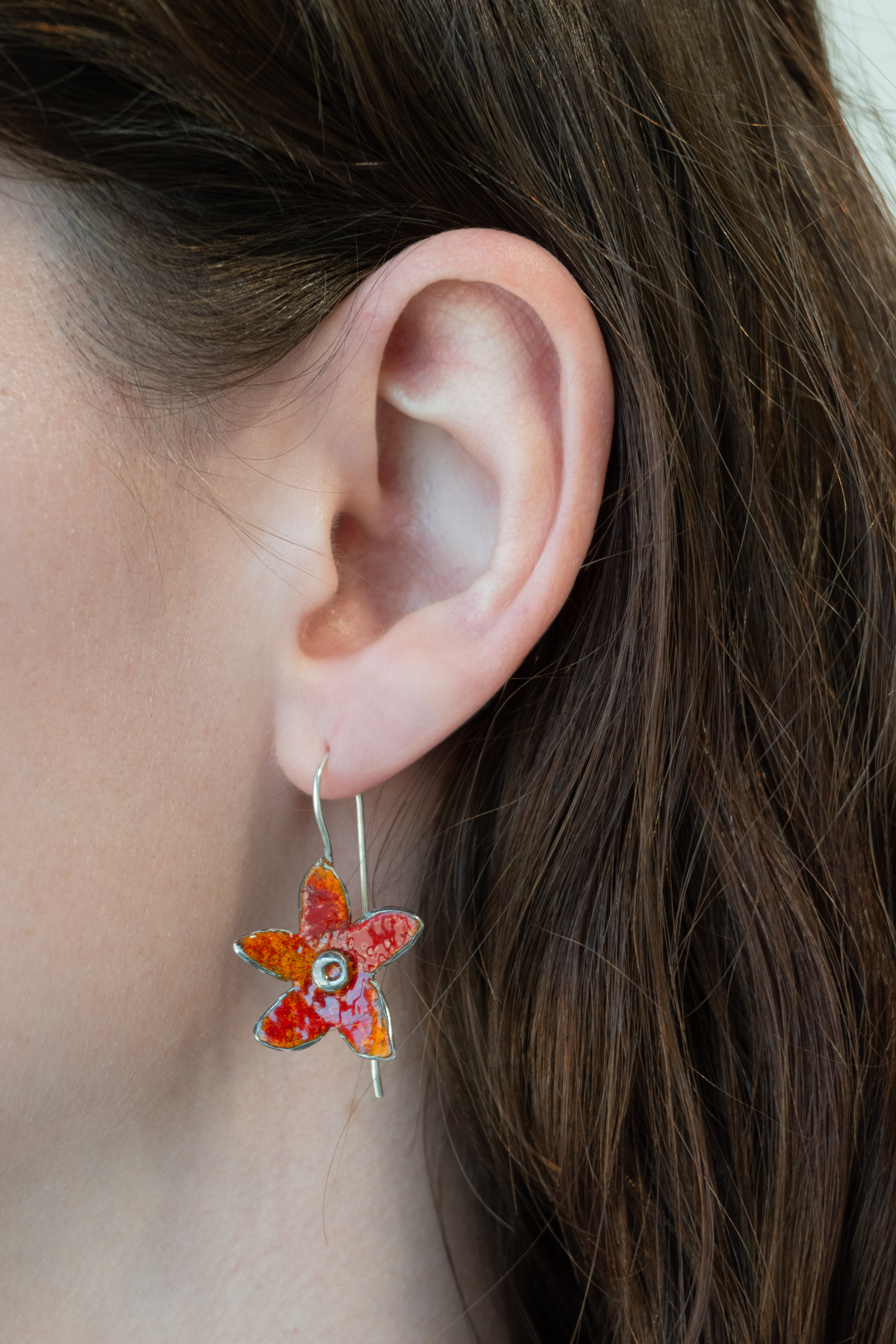 Galili Ellis, Enamel Lily Earrings-2