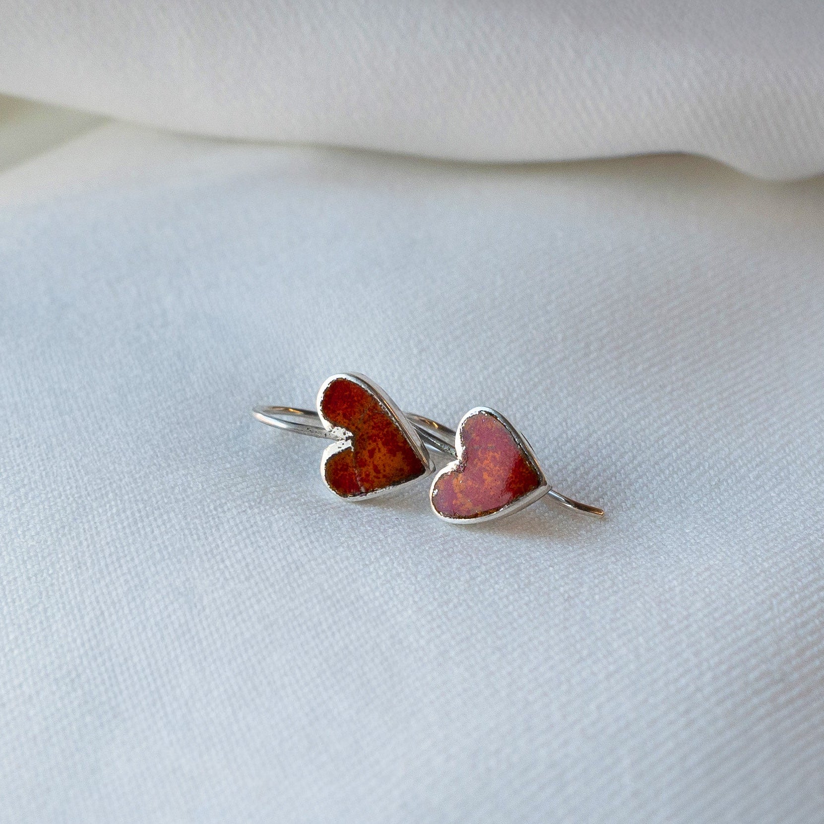Galili Ellis, Enamel Heart Earrings-6