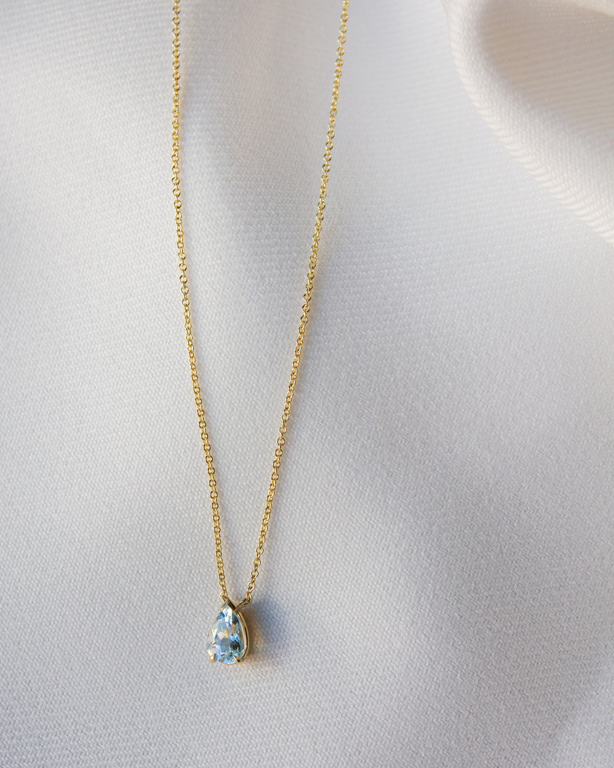 Kathryn Rebecca, Gold Aquamarine Necklace-3