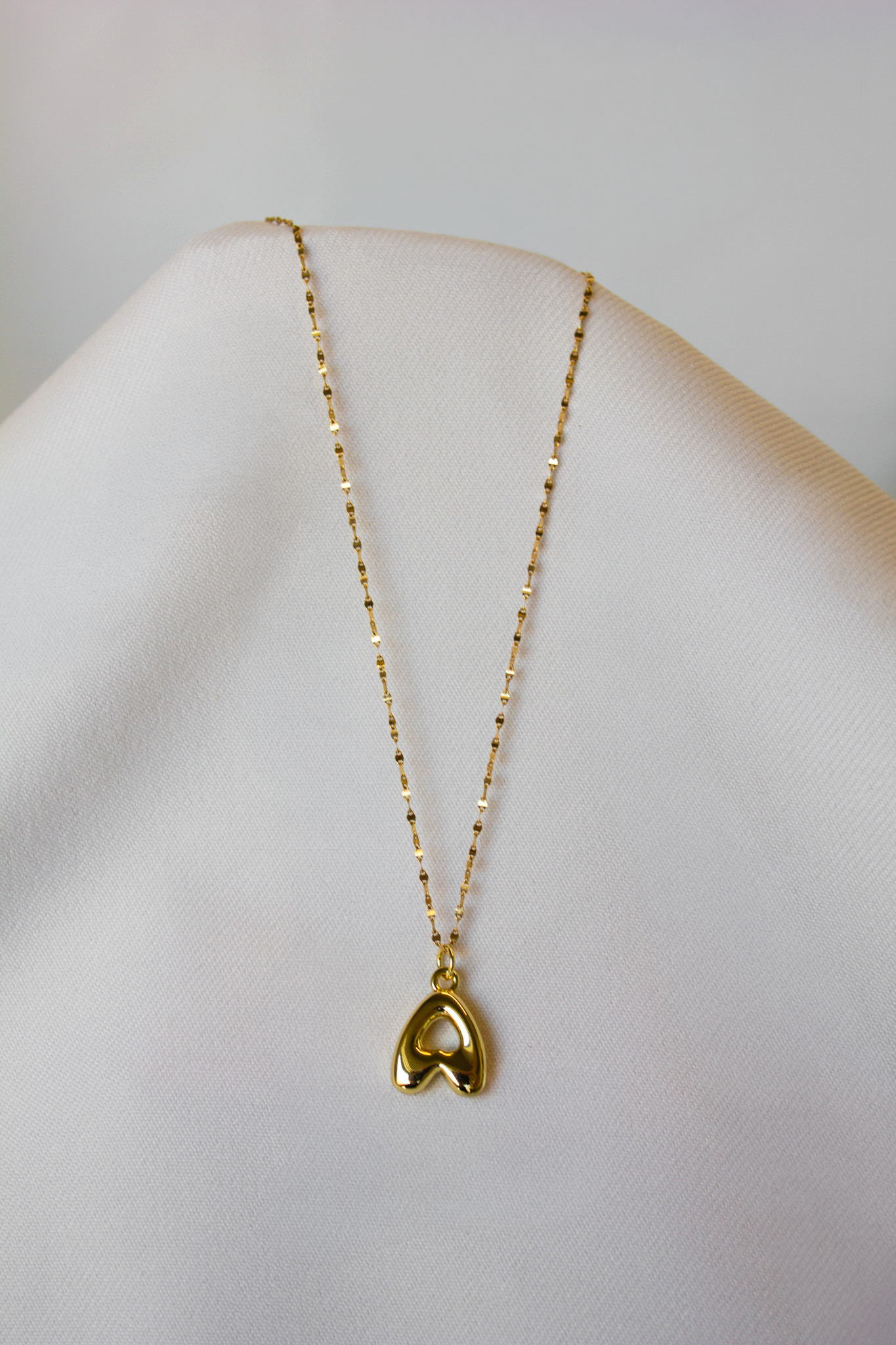 Hailey Jane, Super Puff 'A' Gold Necklace