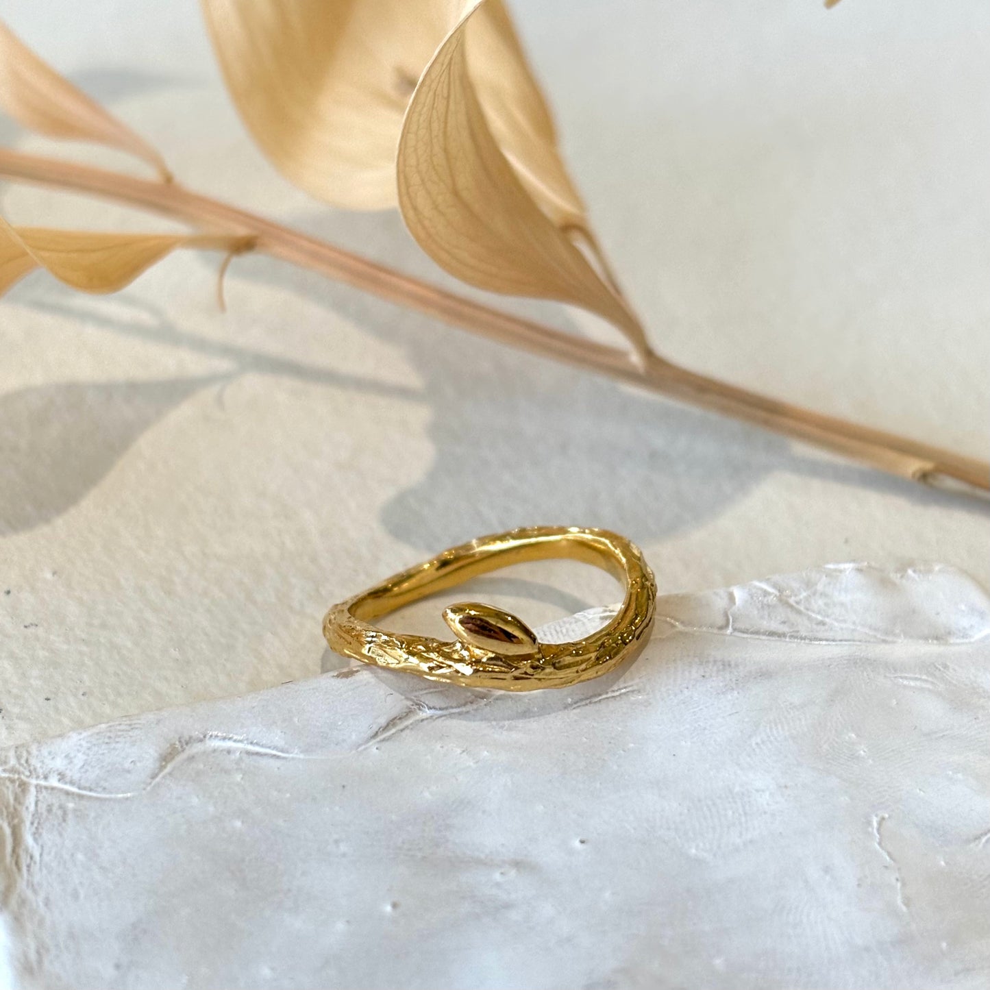 Kathryn Rebecca, Stacking Leaf Rings, Gold