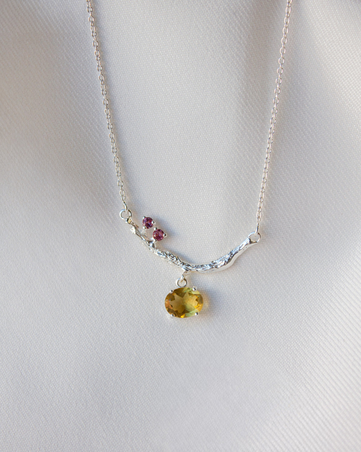 Out Designs, Hanging Citrine Necklace-1