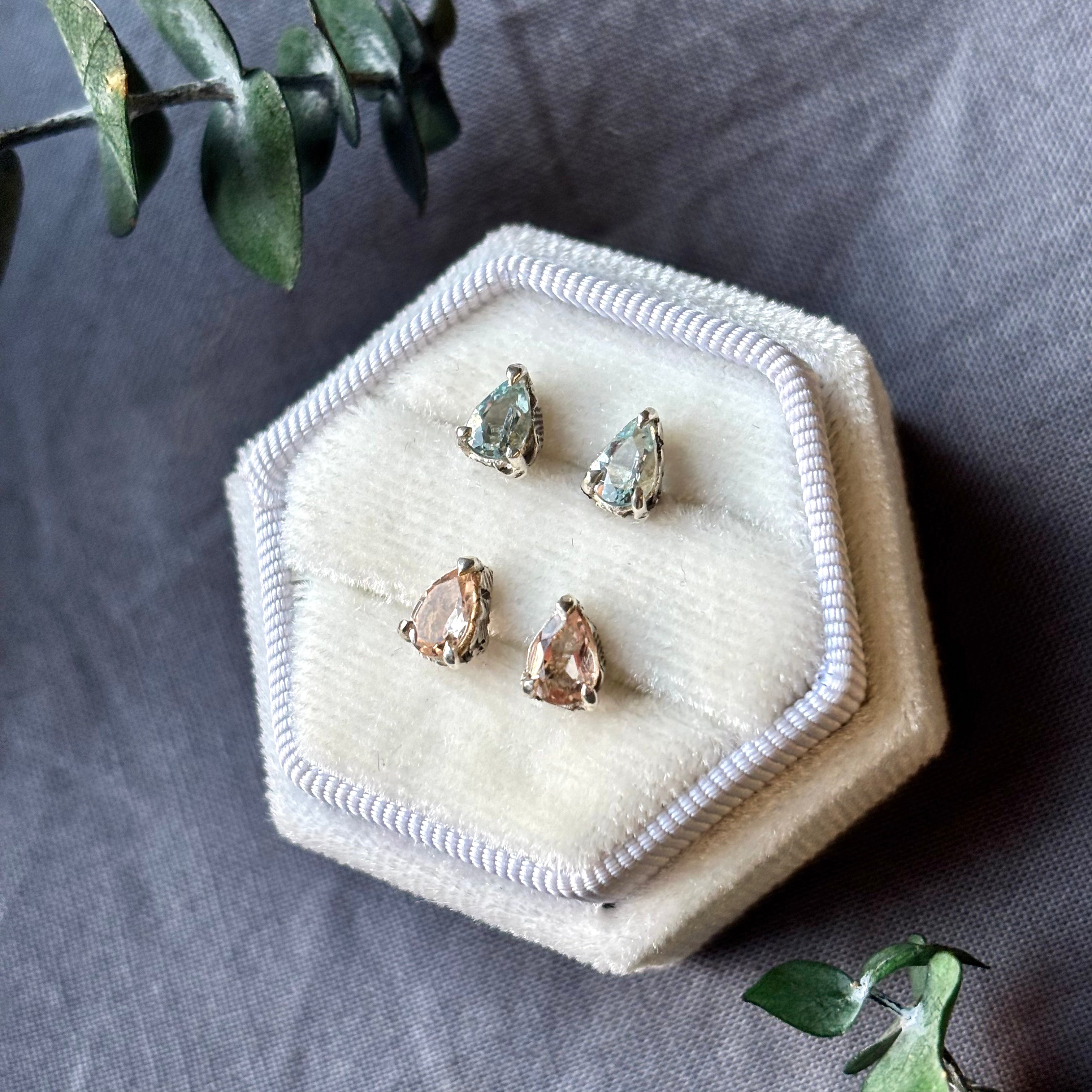 RYHN, Aquamarine Tear Studs