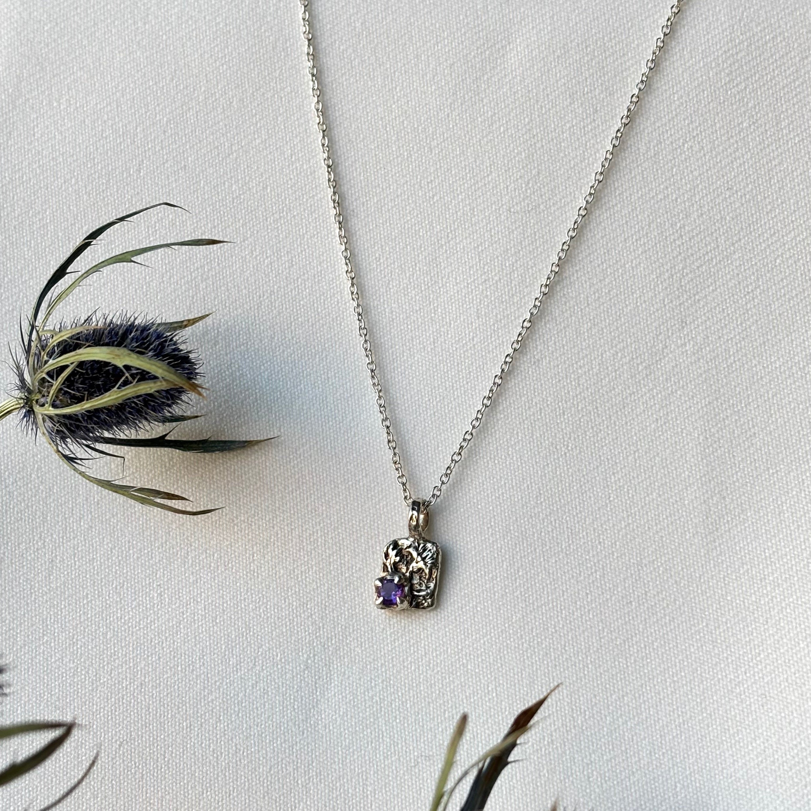 RYHN, Amethyst Thistle Necklace