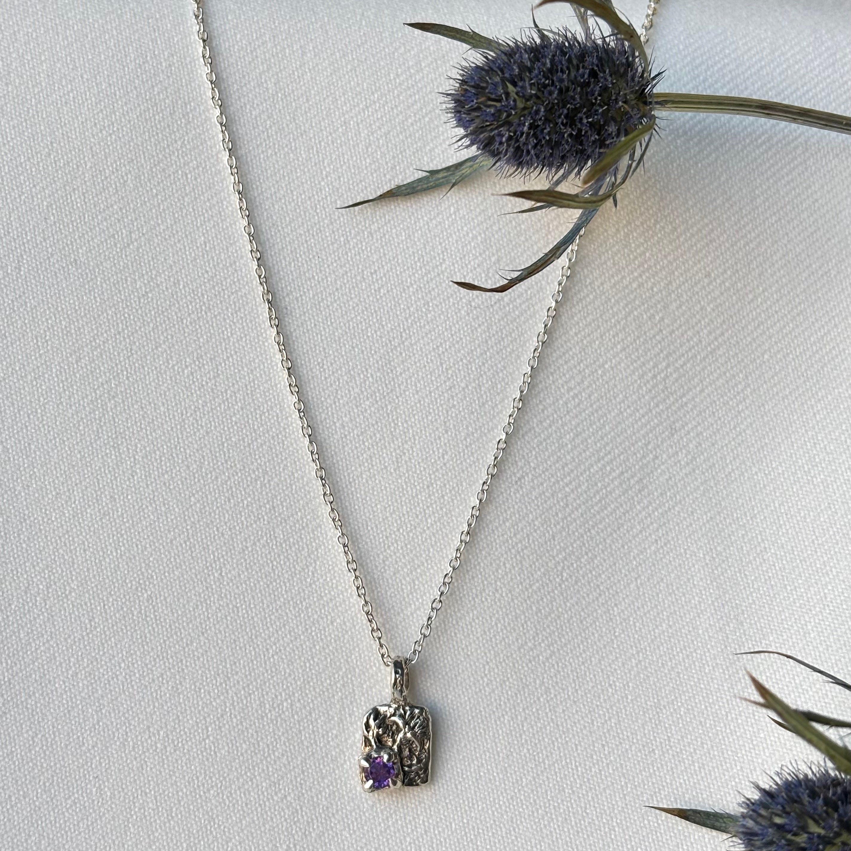 RYHN, Amethyst Thistle Necklace