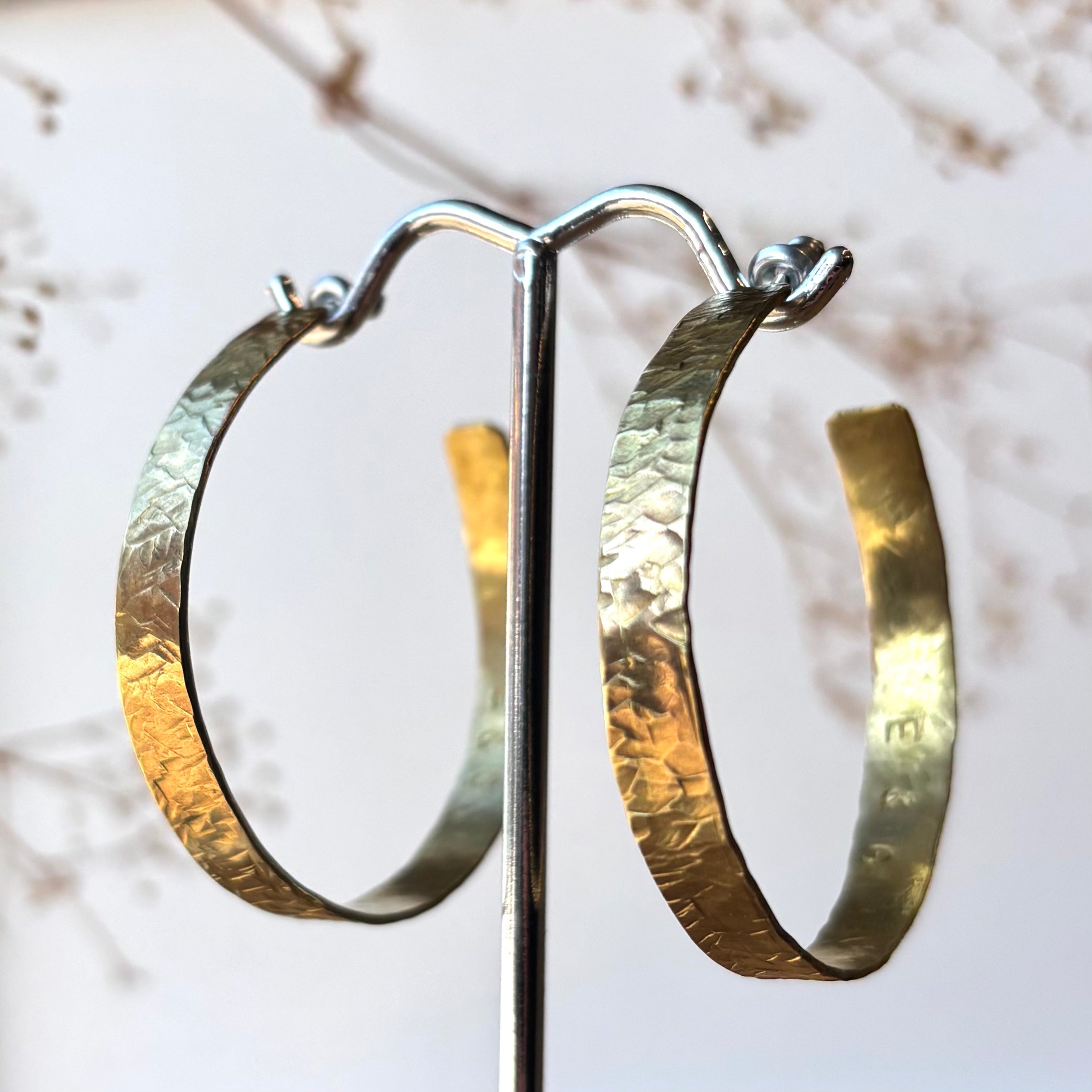Galili Ellis, Hammered Medium Brass Hoops