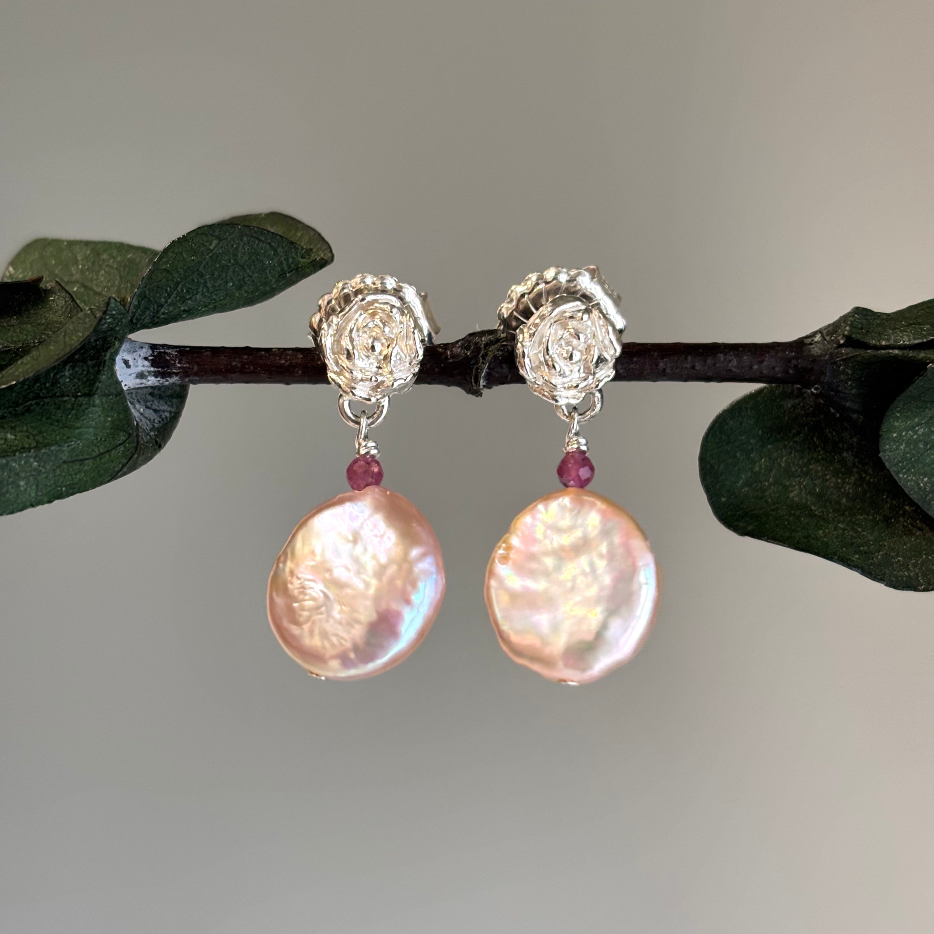 Kathryn Rebecca, Peony Pearl Earrings