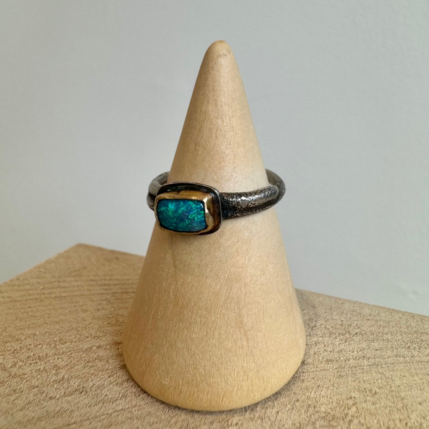 Lori Francescutti, Australian Opal Vine Stacker Ring ll