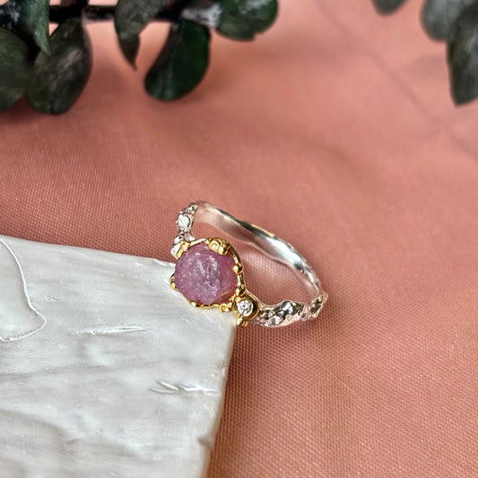 Out Designs, Pink Sapphire and Topaz Ring