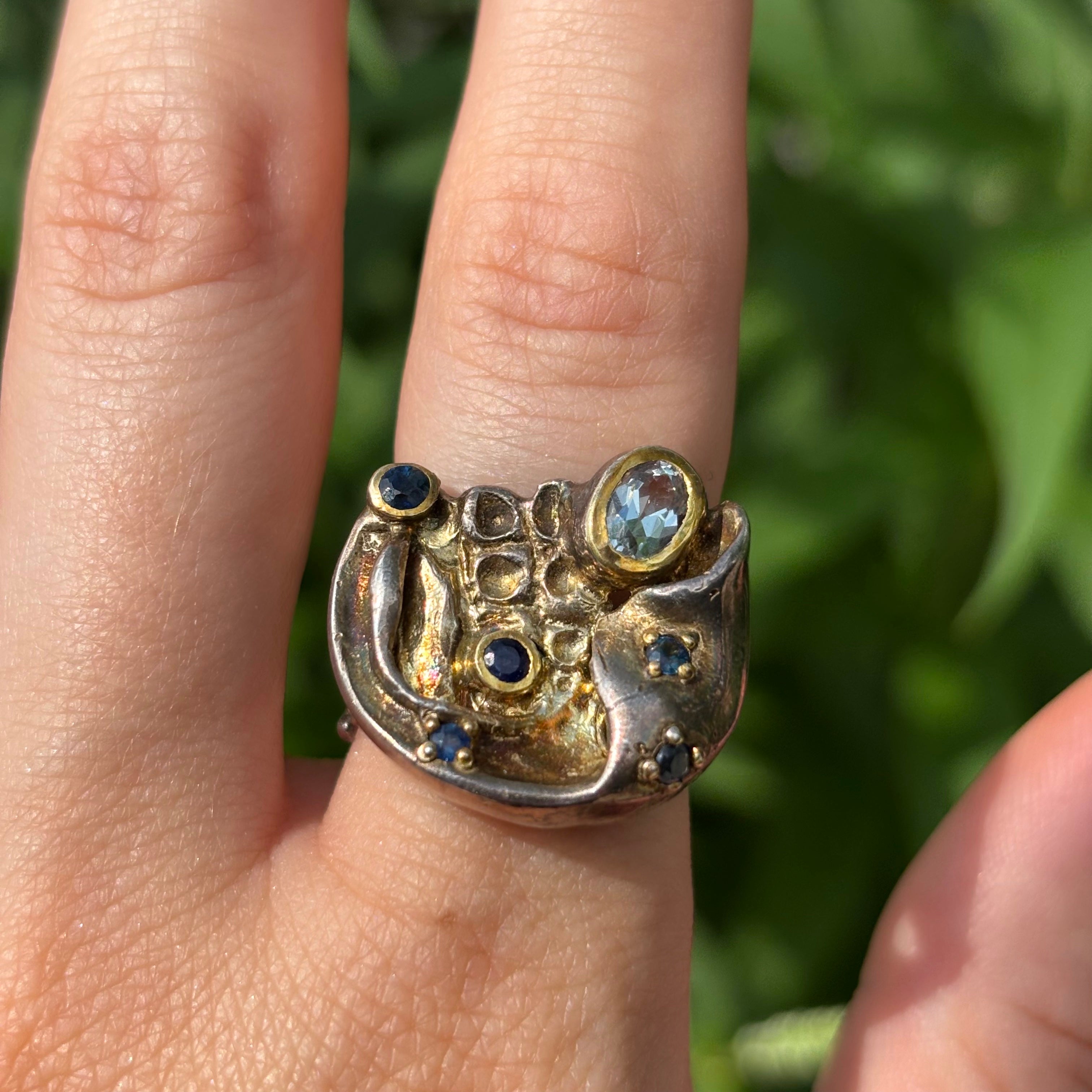 Out Designs, Driftwood and Gemstone Ring-4