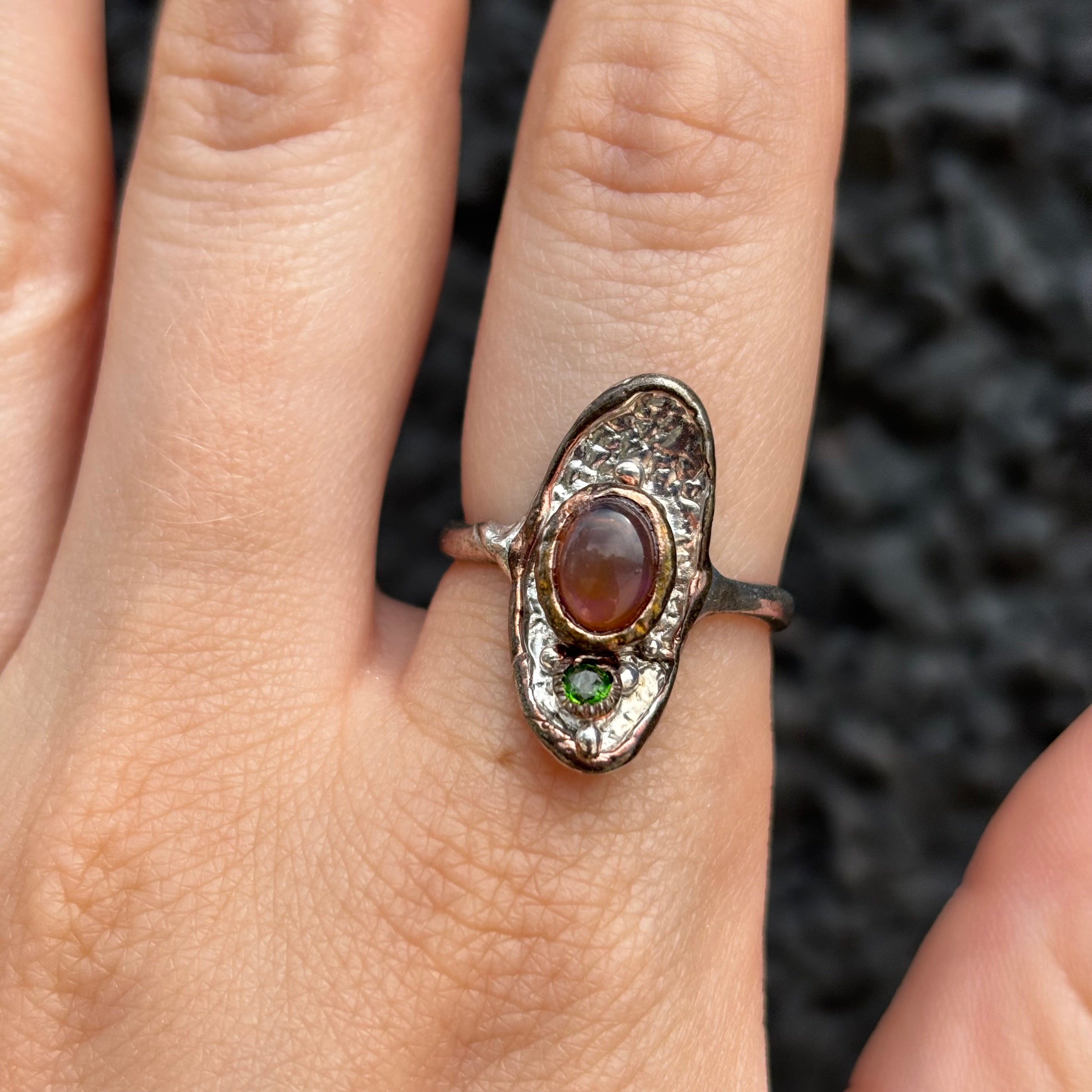 Out Designs, Golden Precious Opal Ring-3