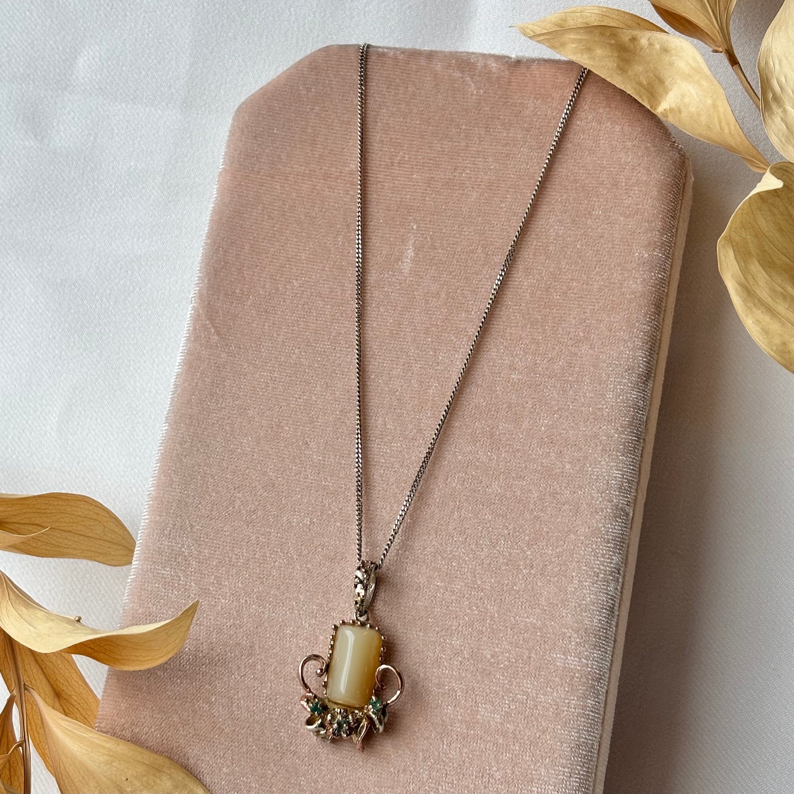 Out Designs, Antique Honey Opal Necklace-4