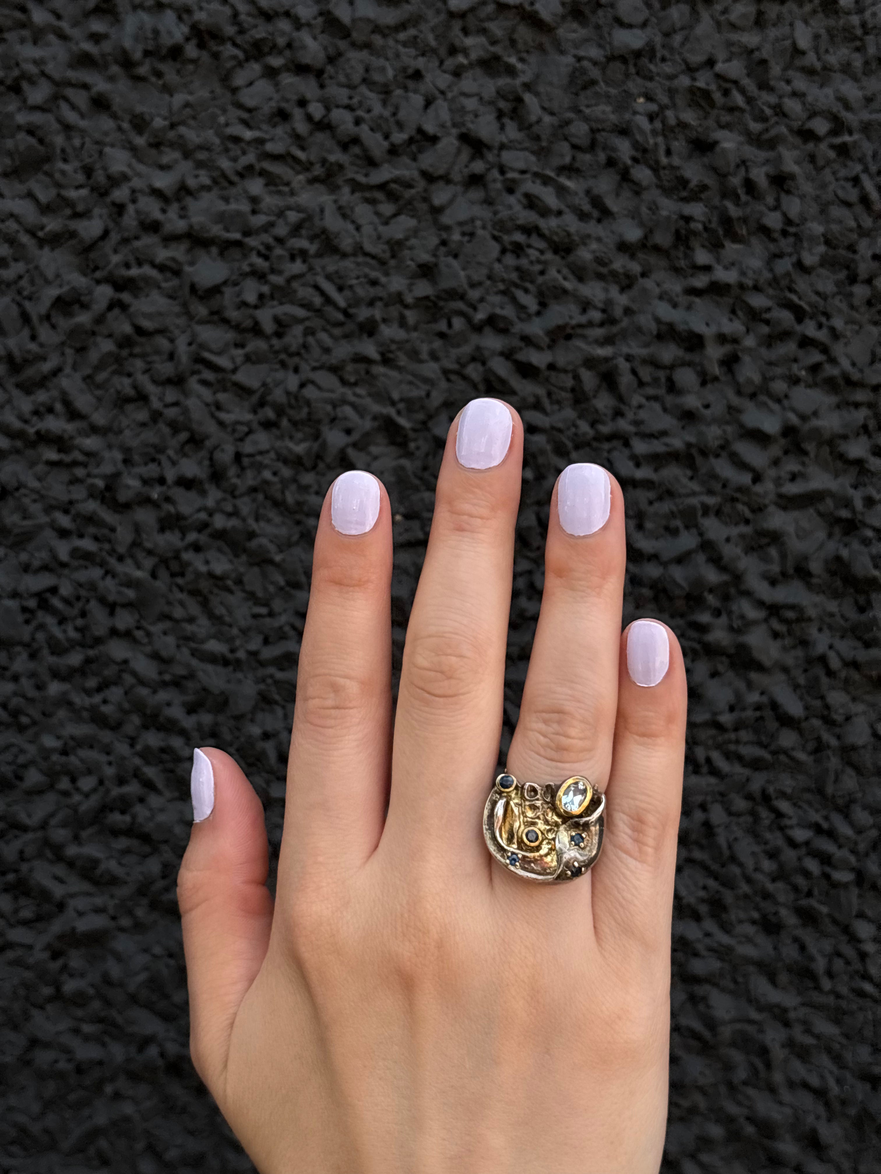 Out Designs, Driftwood and Gemstone Ring-5