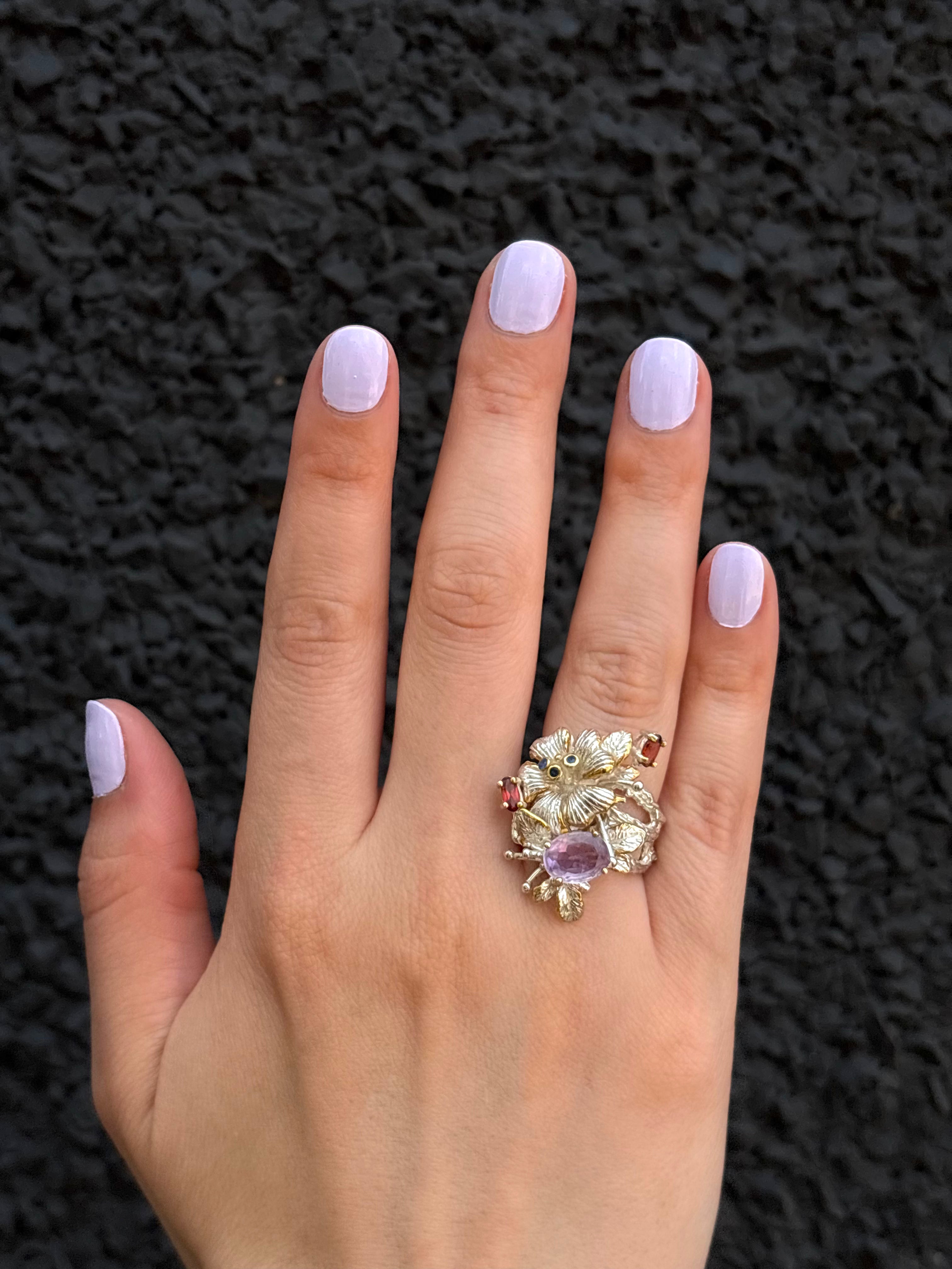 Out Designs, Floral Cluster Ring