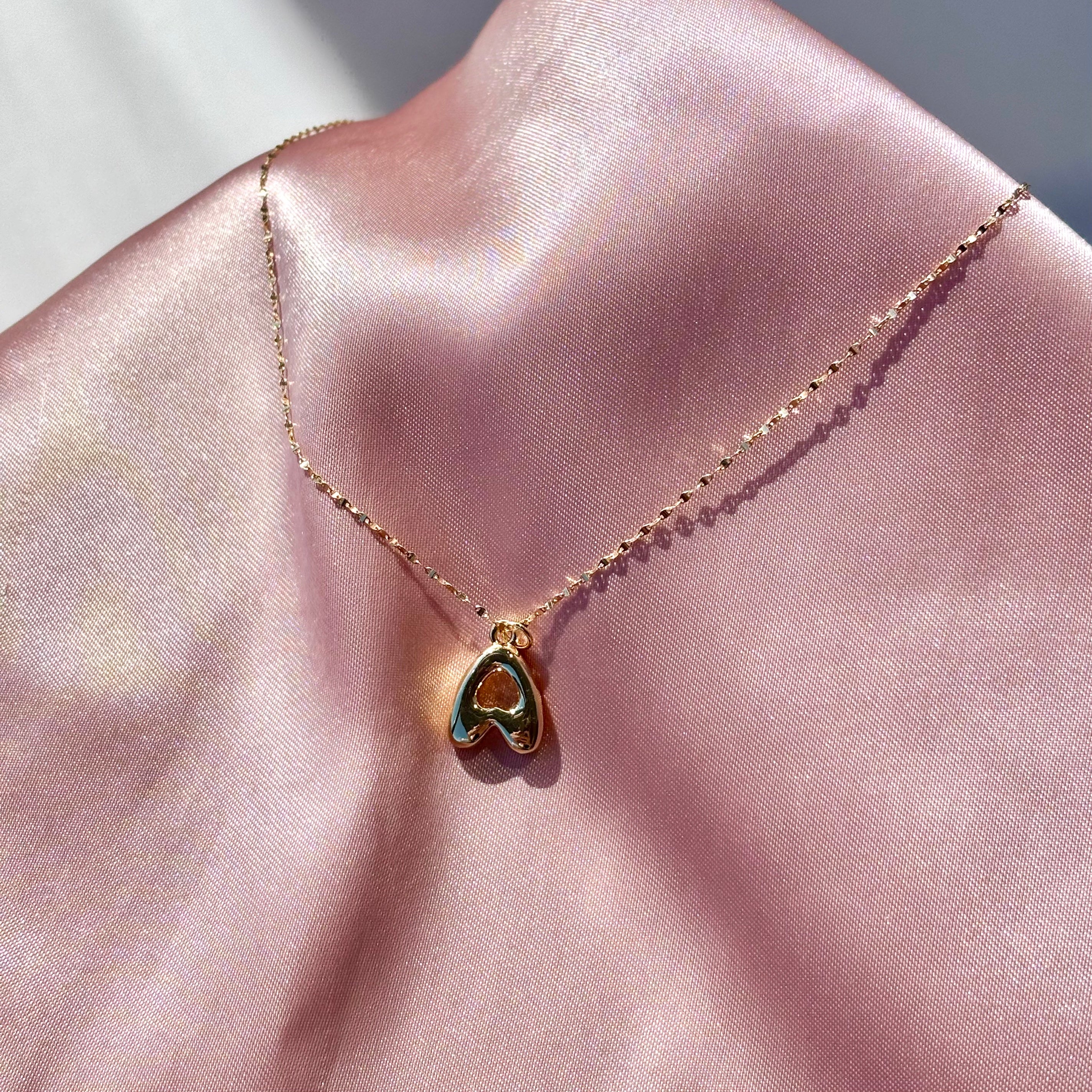 Hailey Jane, Super Puff 'A' Gold Necklace